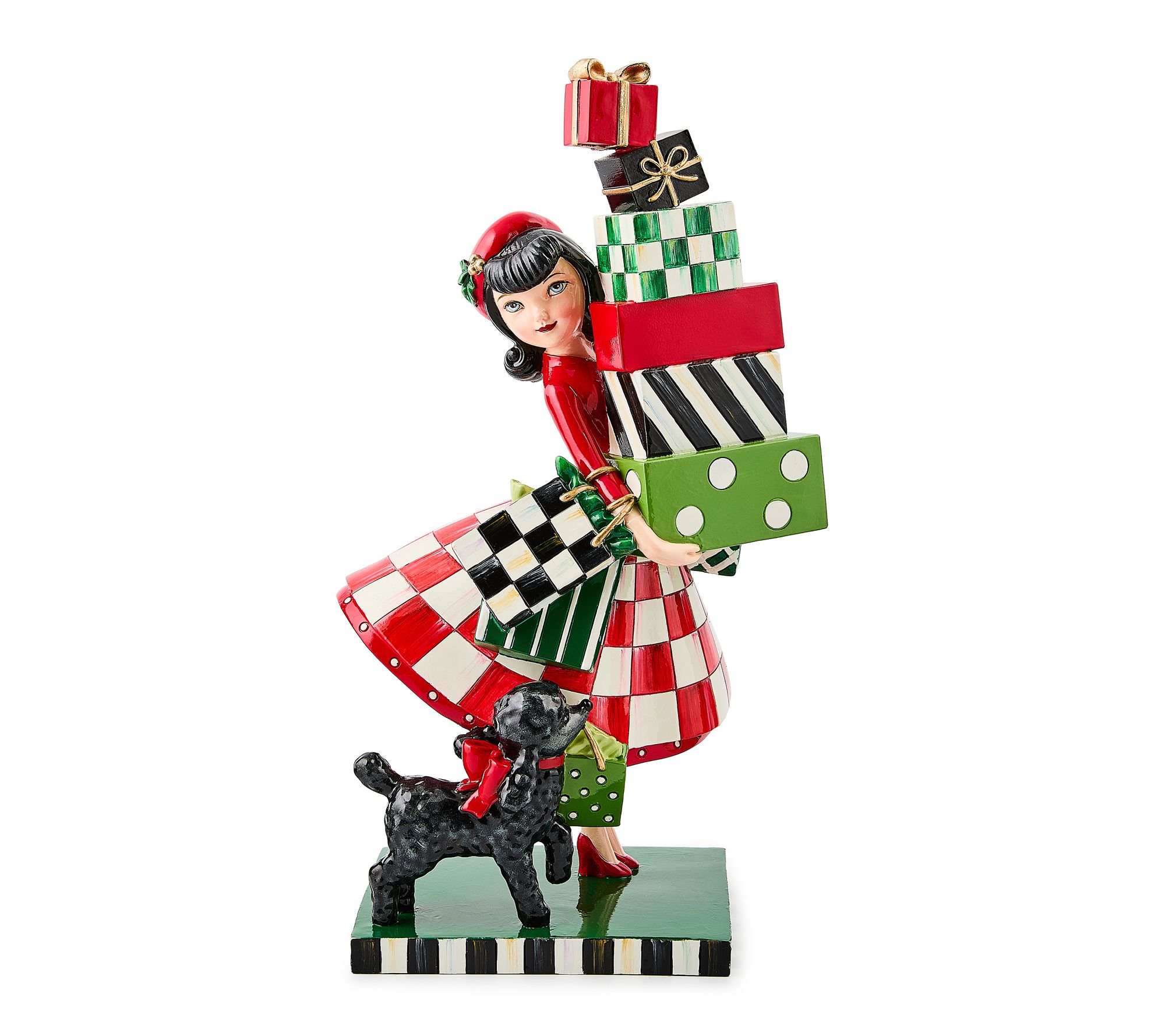MacKenzie-Childs Check It Out Shopper Figurine | QVC
