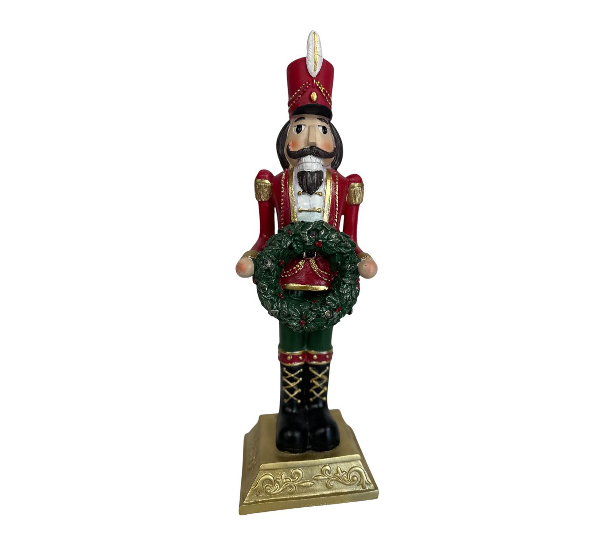 RC Home Decor 15" Nutcracker with LED Wreath Nutcracker Decor