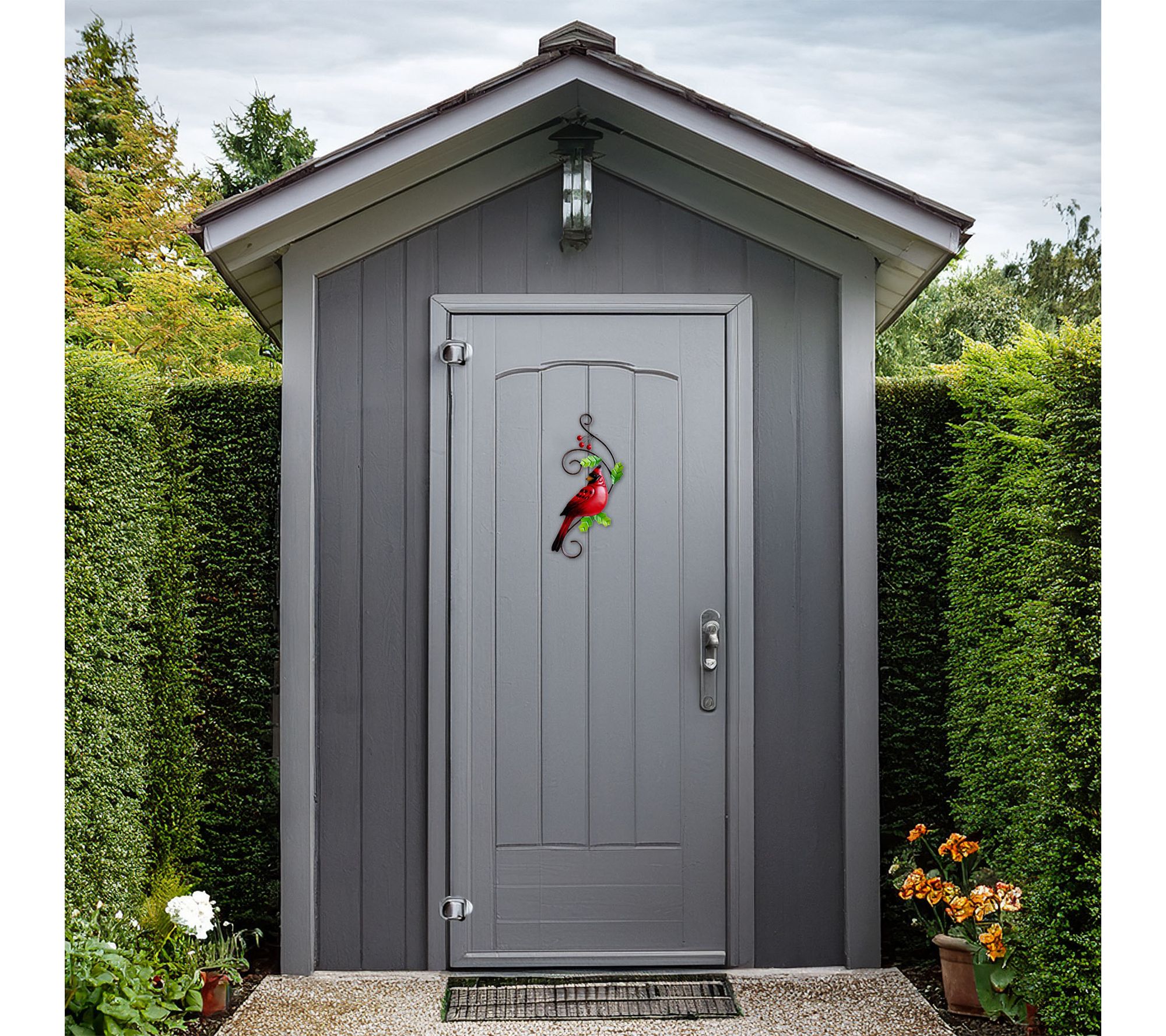 Santa's Workshop Inc 12" Iron Cardinal Plaques,Set of 2