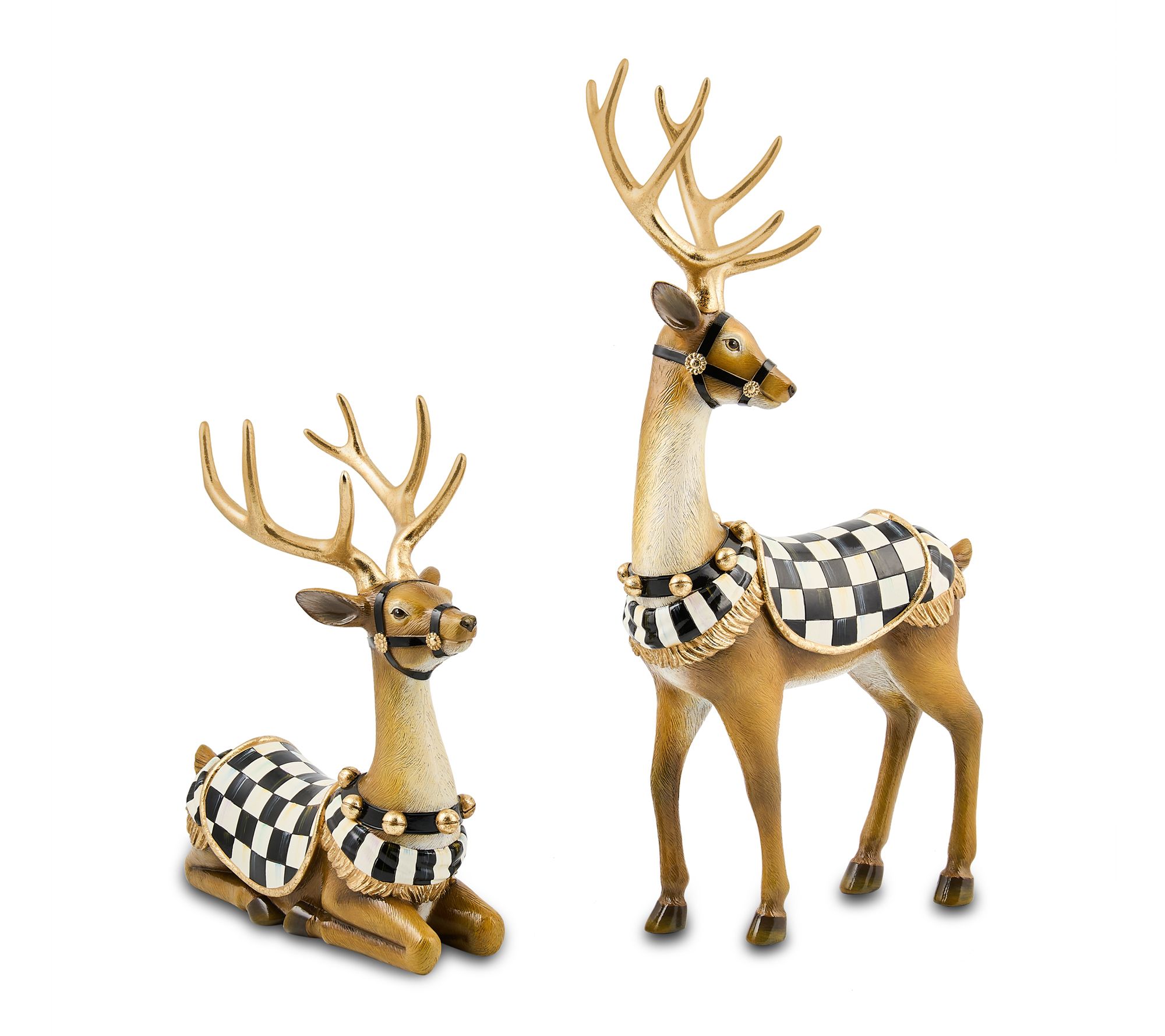 MacKenzie- Childs Set of 2 Classic Saddle Deer