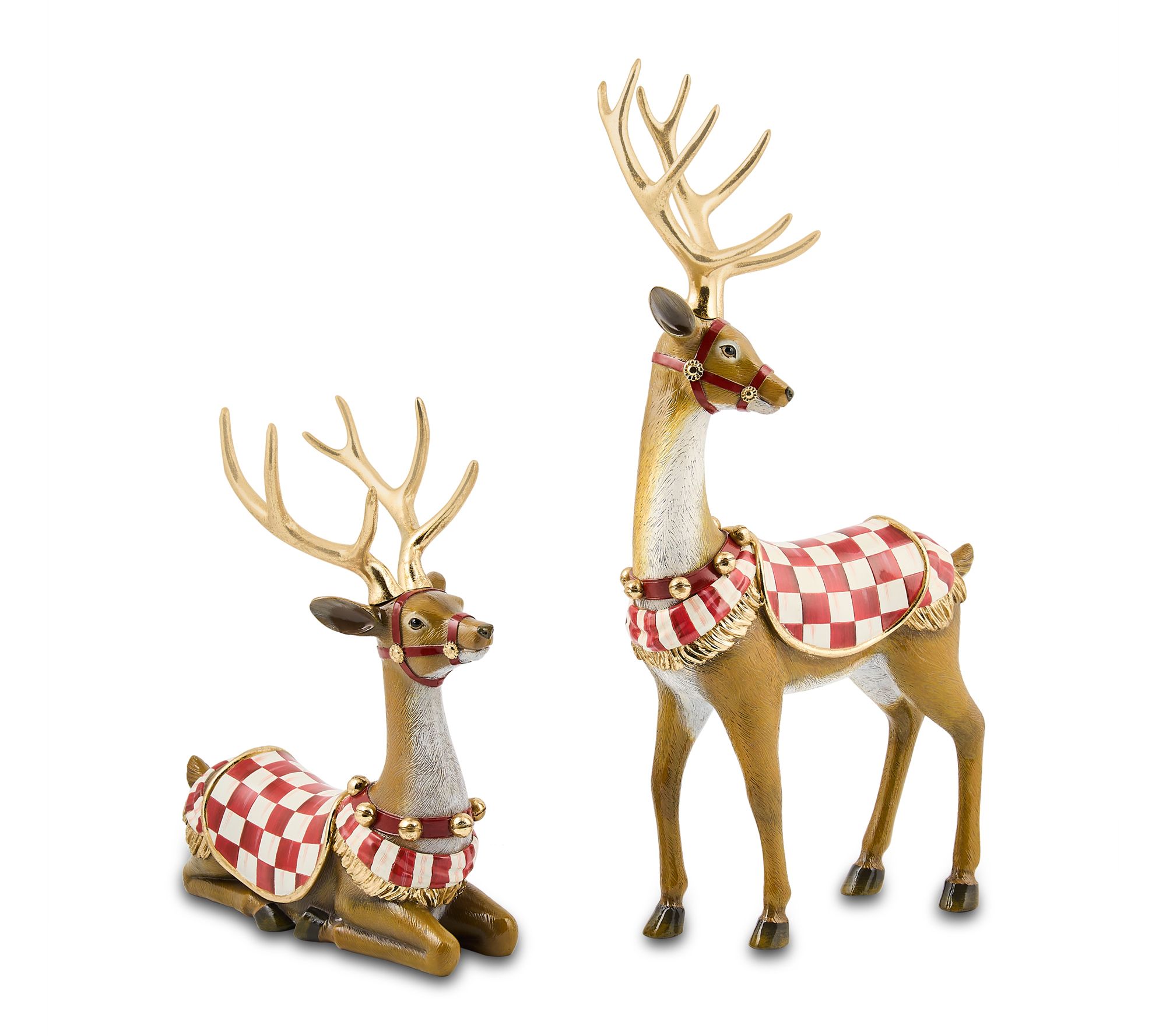 MacKenzie- Childs Set of 2 Classic Saddle Deer