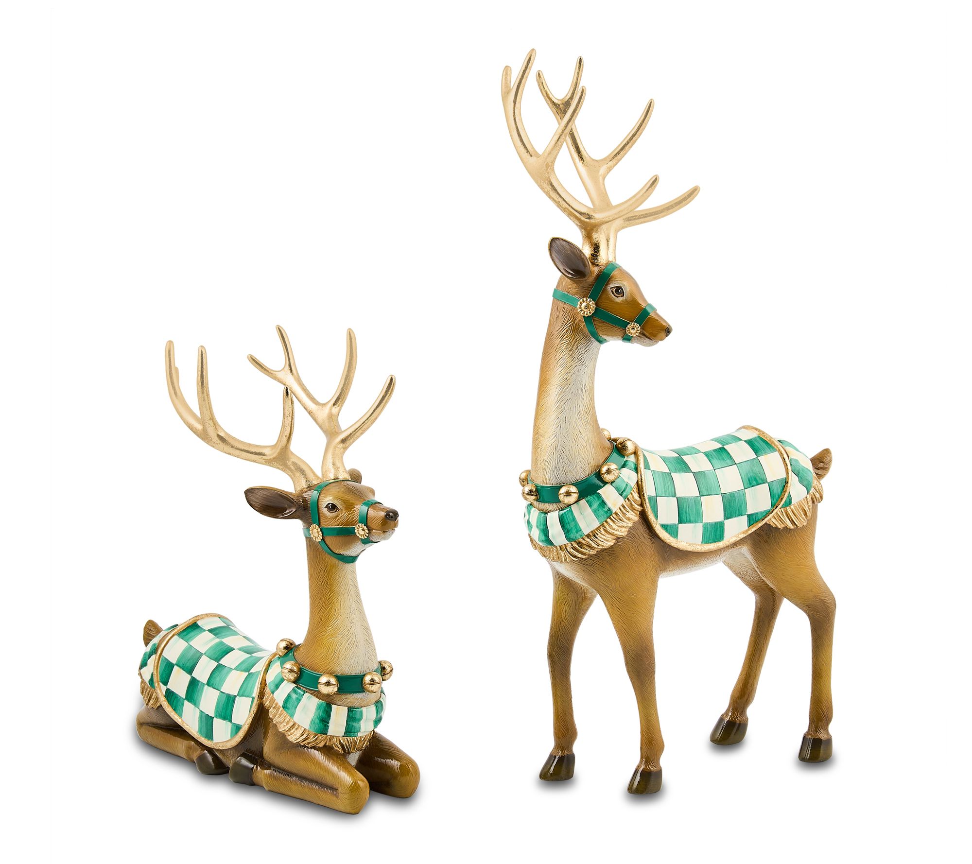 MacKenzie- Childs Set of 2 Classic Saddle Deer