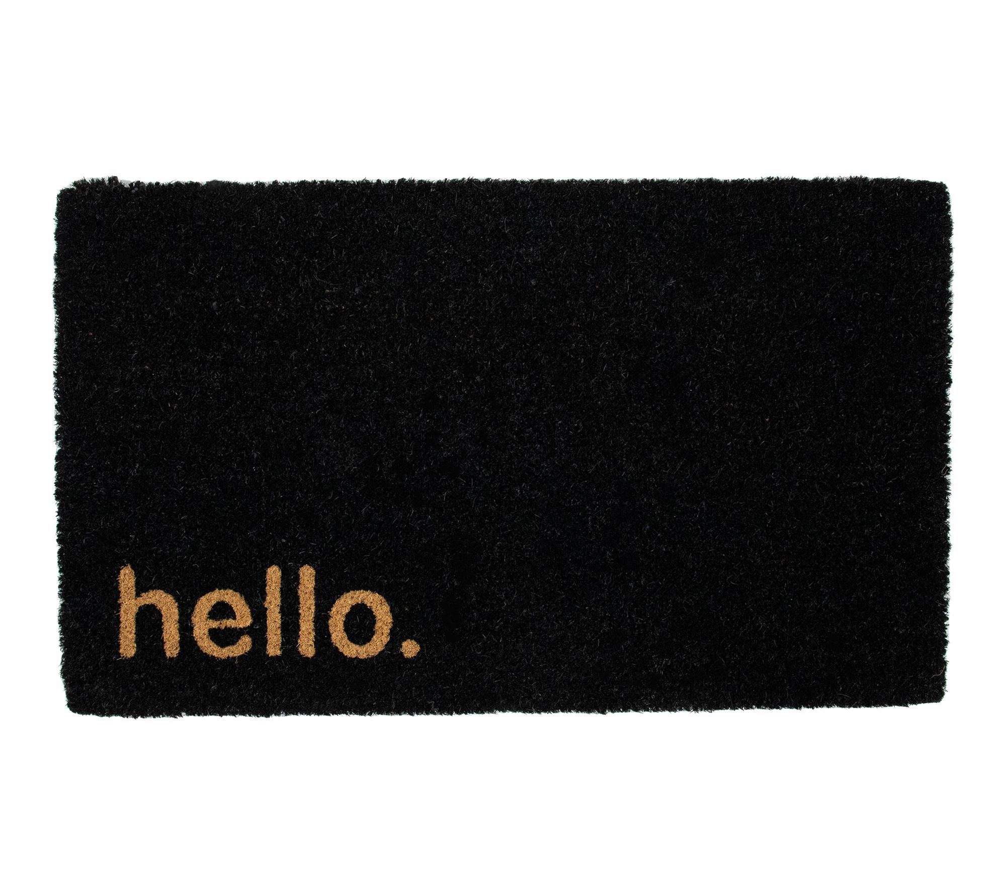 Northlight Black Coir "Hello" Outdoor Doormat 18" x 30"