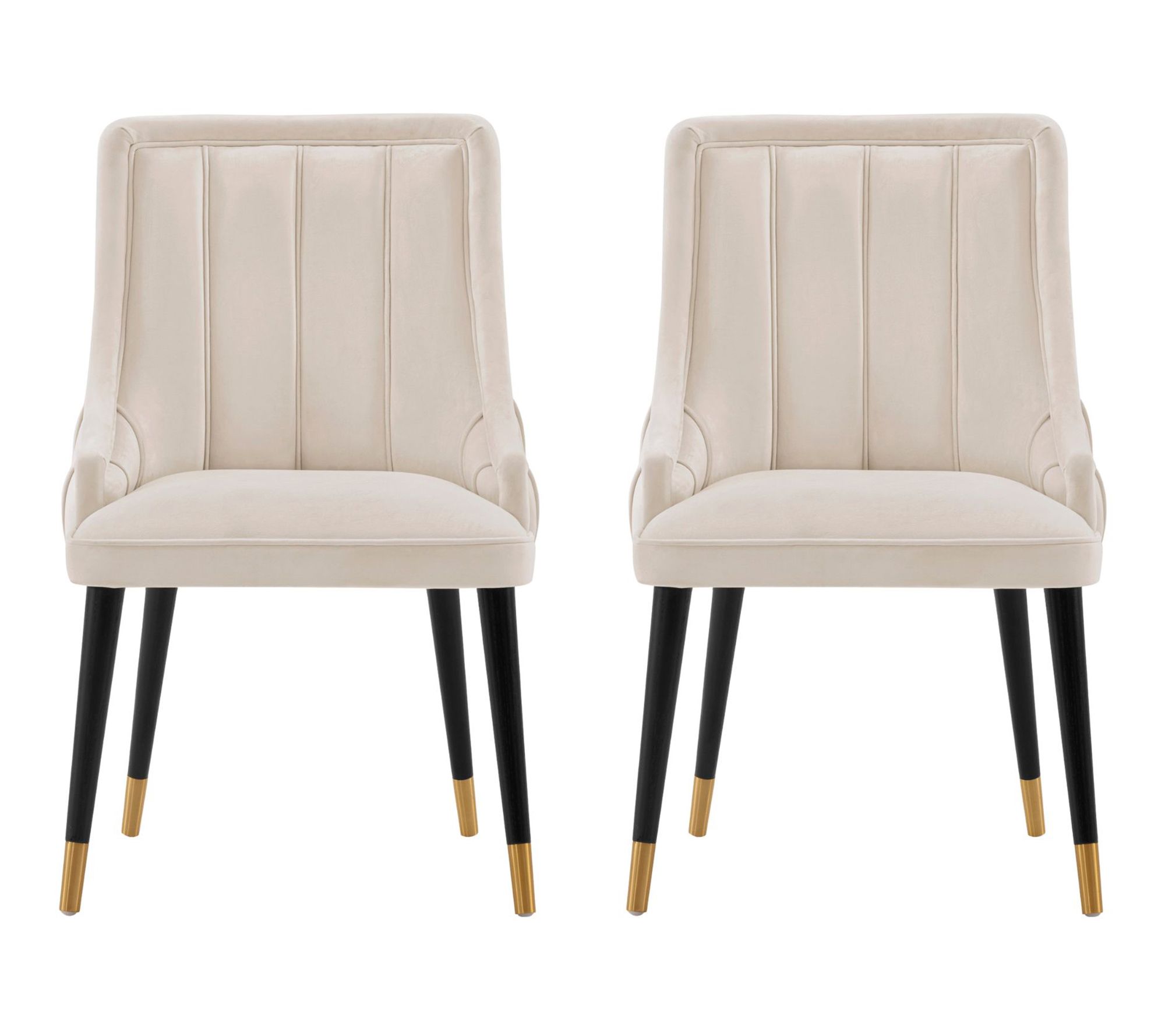 Manhattan Comfort Eda Wood Upholstered Dining Chair - Set of 2