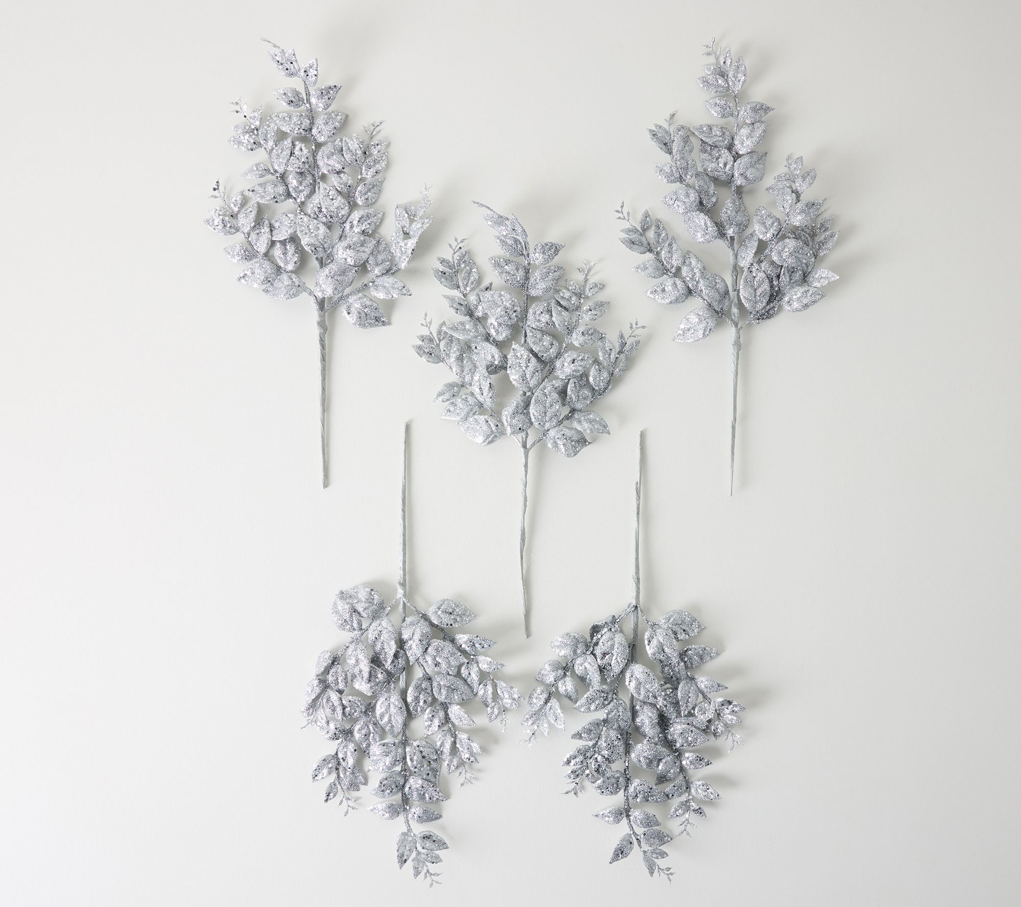 Set of 5 Glitter Leaf Picks by Valerie