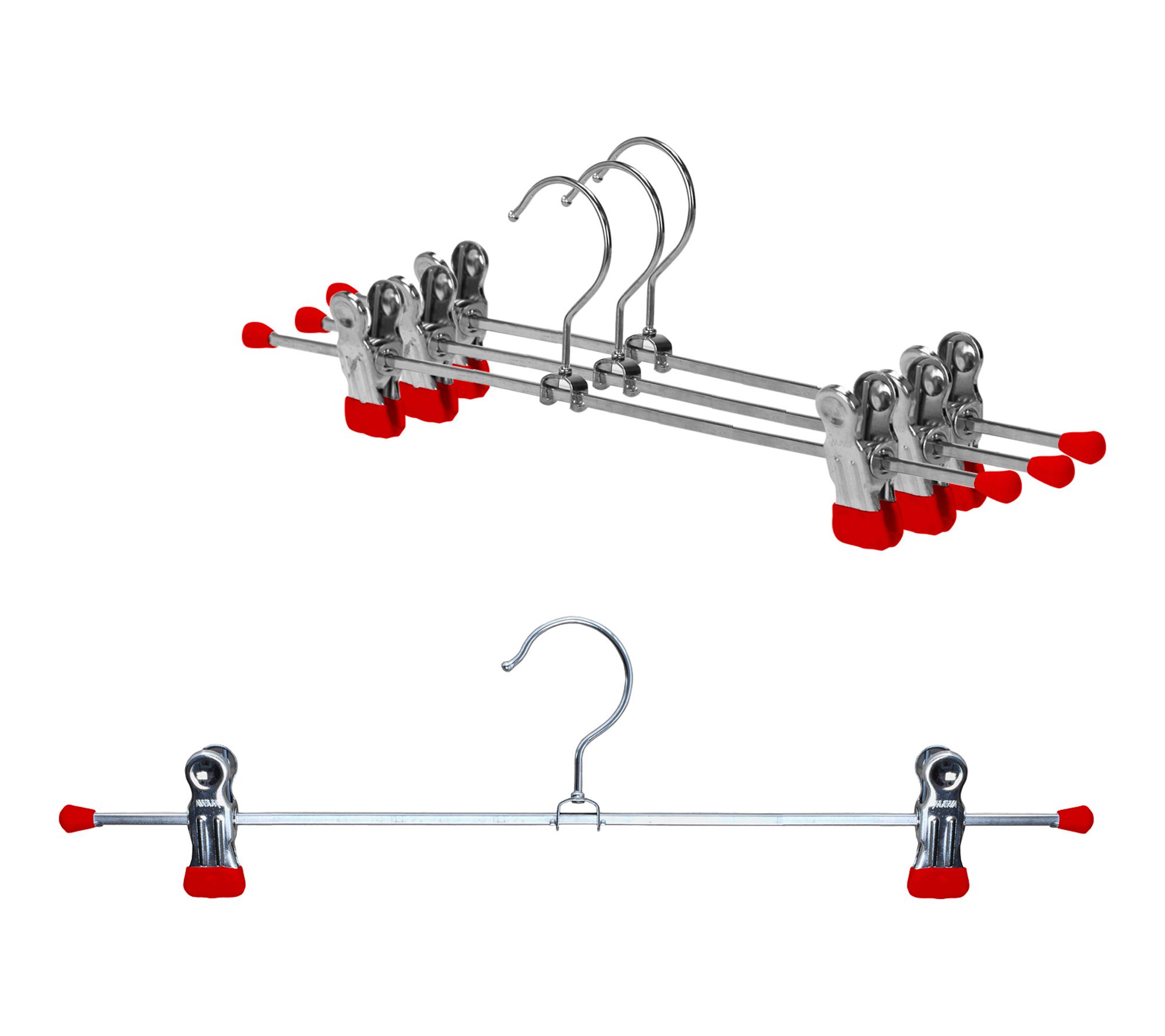 MAWA 10pc 16inch Pant/Skirt Adjustable Clip Hanger