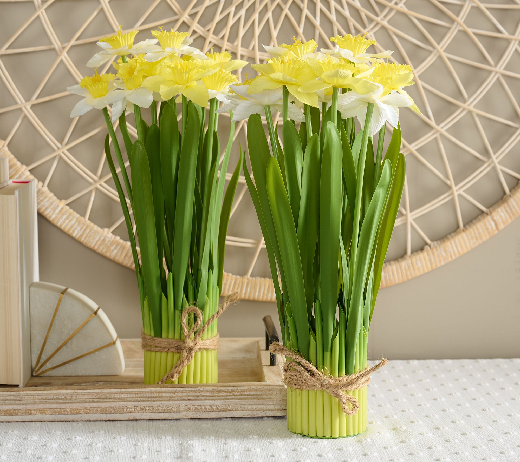 "As Is" Set/2 15" Daffodil Bundles by Valerie