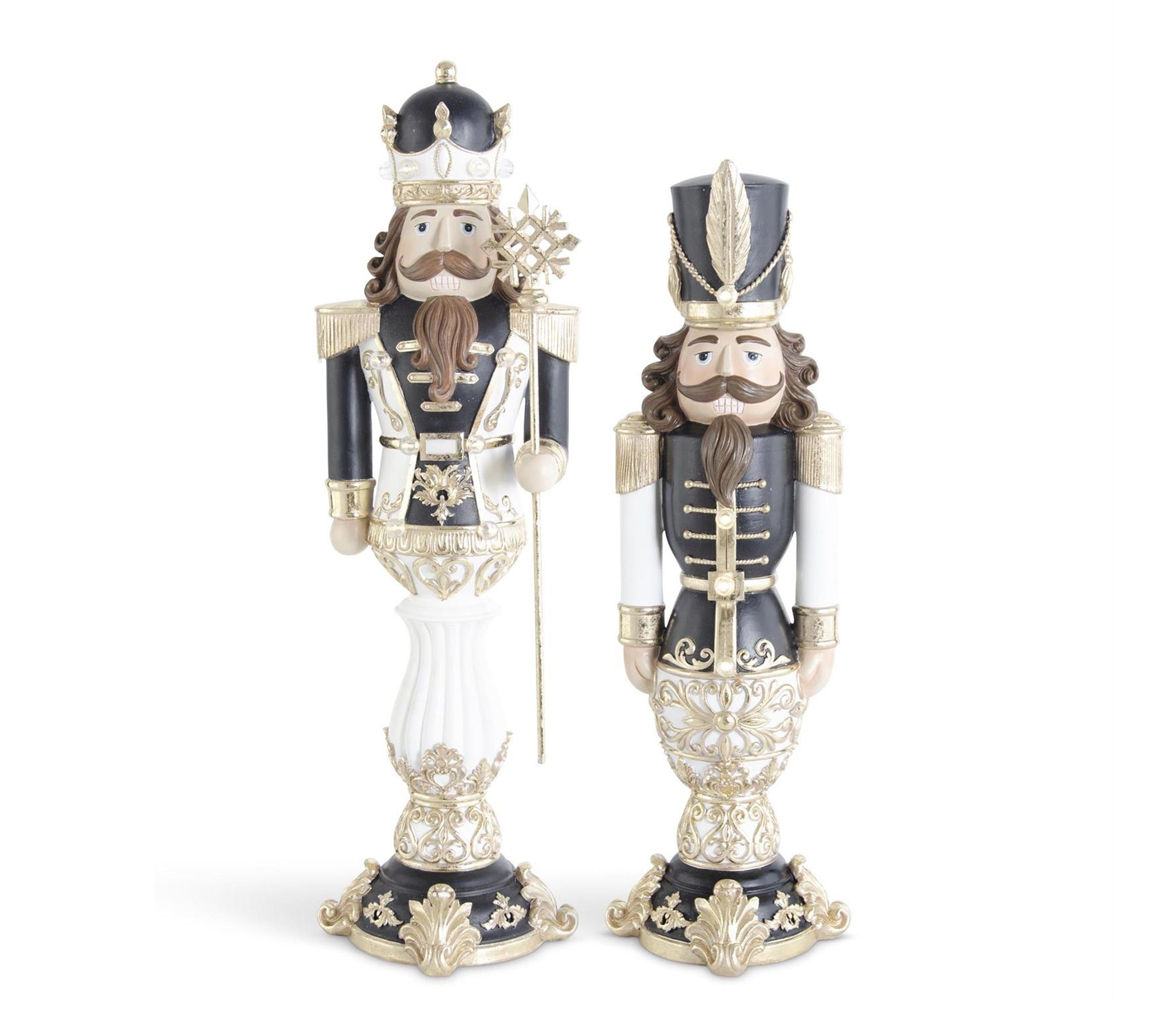 RC Home Decor-Set of 2 LED Black, Gold & WhiteNutcracker