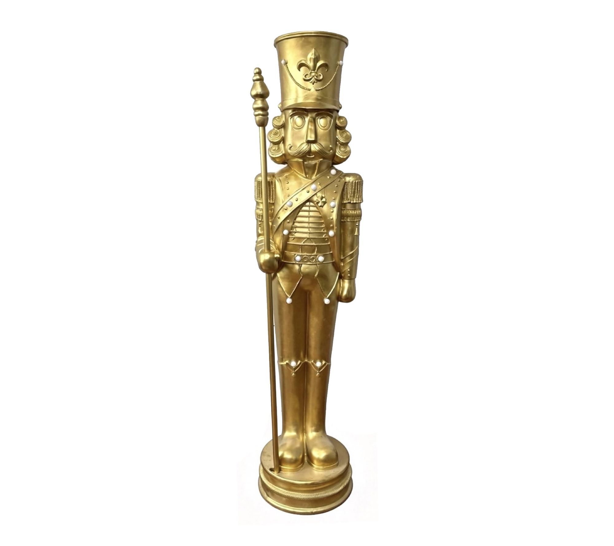 Fraser Hill Farm 5.1-Ft. Resin Gold Nutcracker Statue