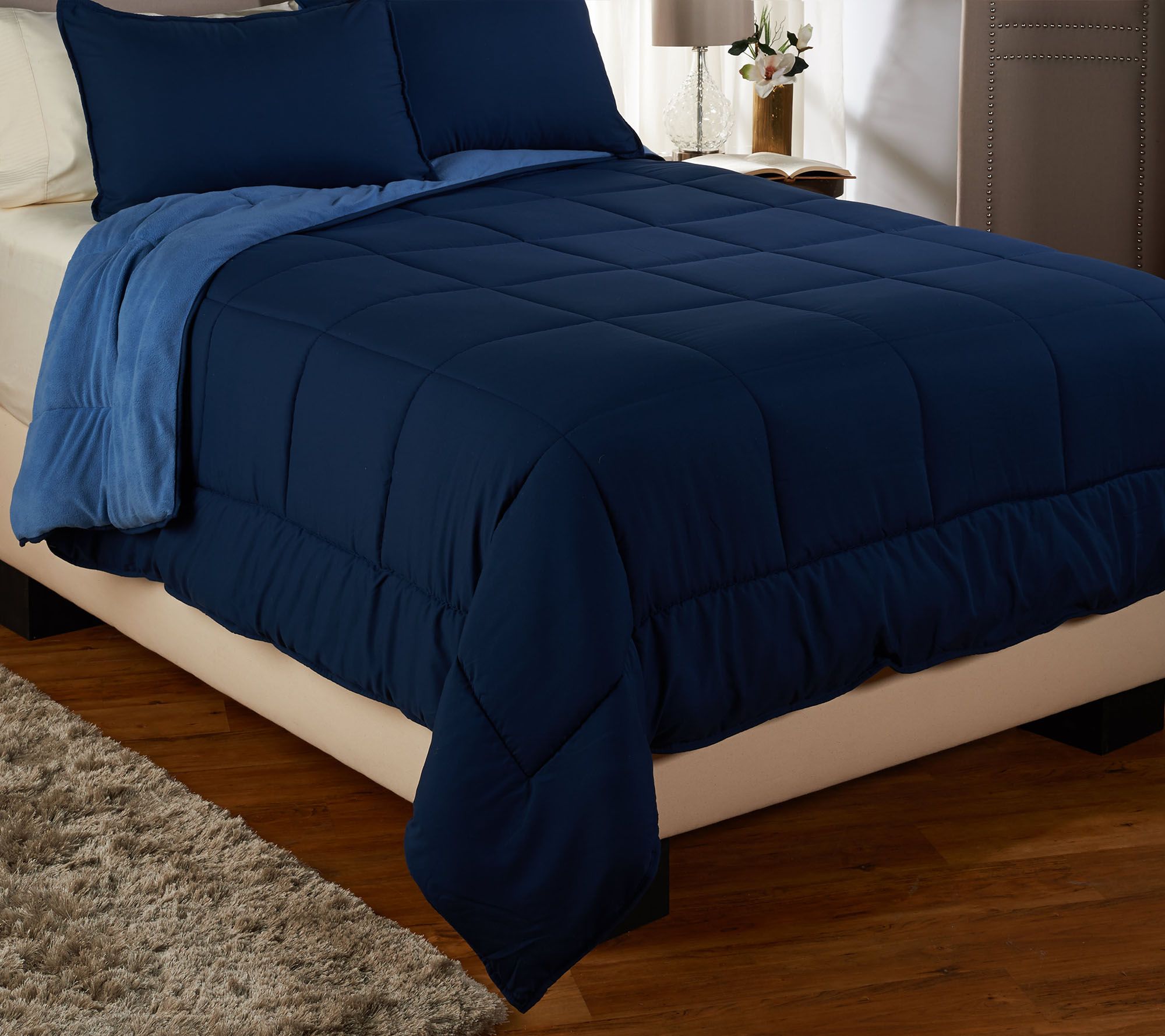 Berkshire Blanket Reversible Polarfleece Comforter Set