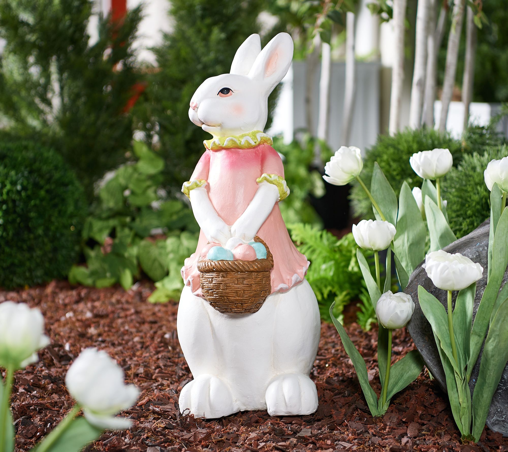 Home Reflections 22" Bunny Carrying Basket with Eggs