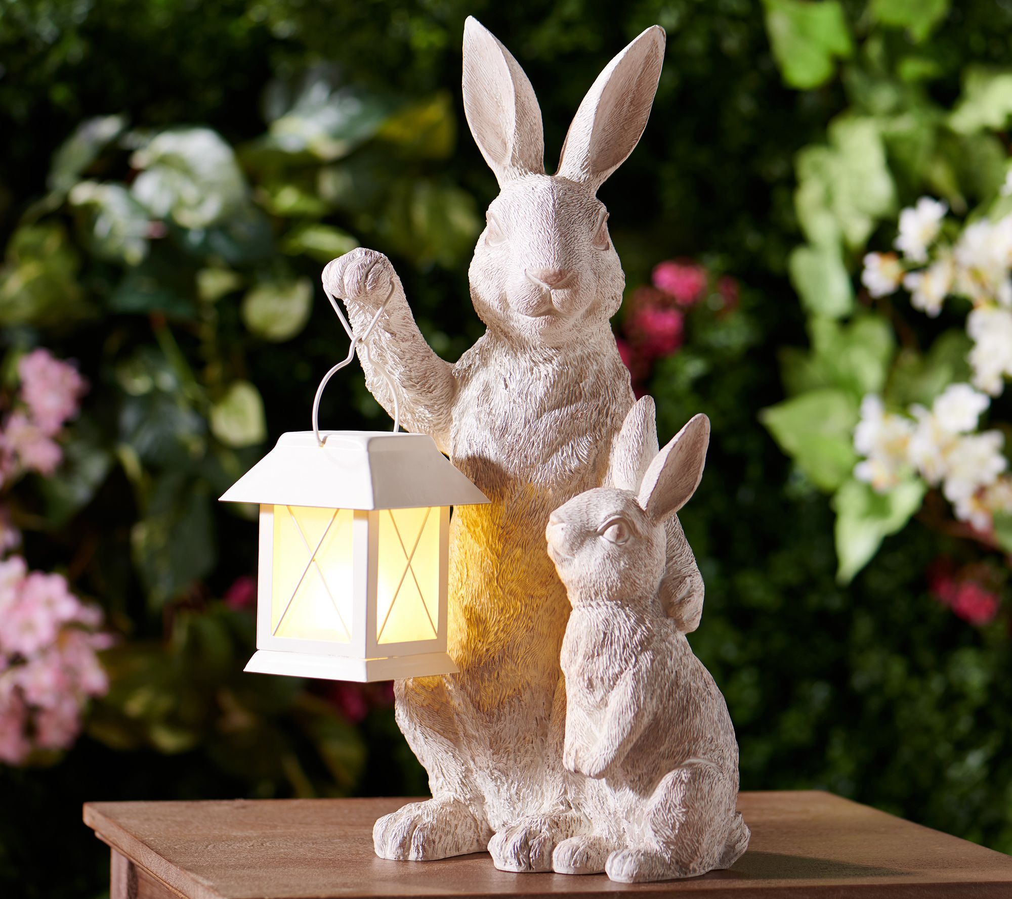 Metal Lantern Martha Stewart for Grandinroad Christmas Or Easter Bunny White 