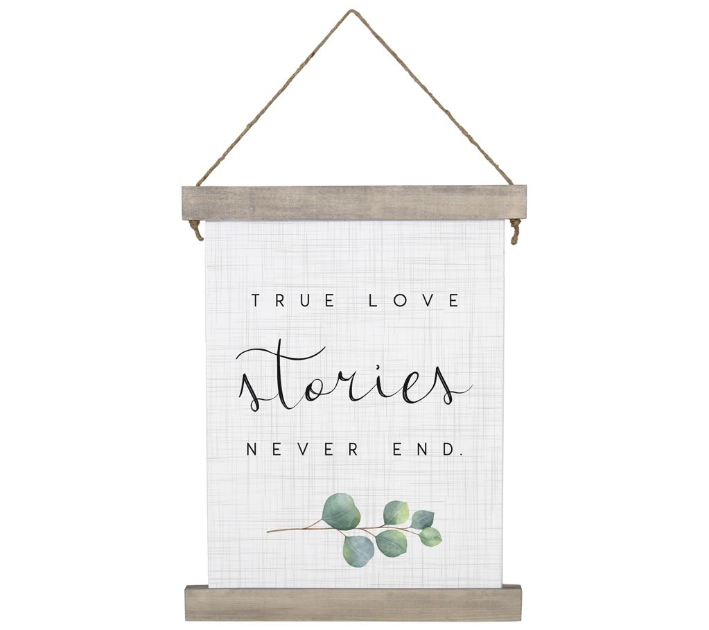 True Love Stories. Hanging Canvas By Sincere Surroundings.