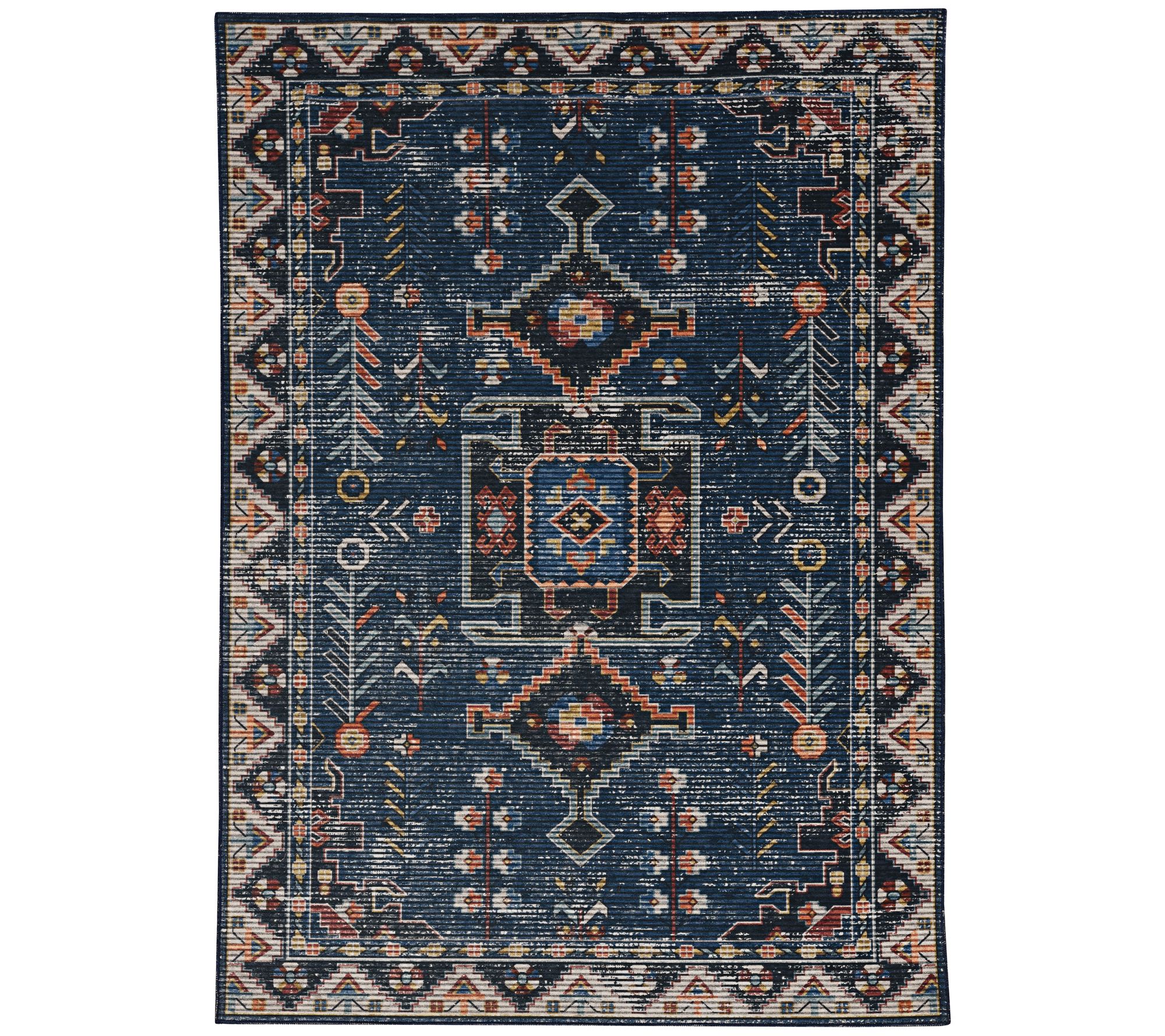 Linon Home Riley Washable 2'x3' Decorative Non-Slip Rug