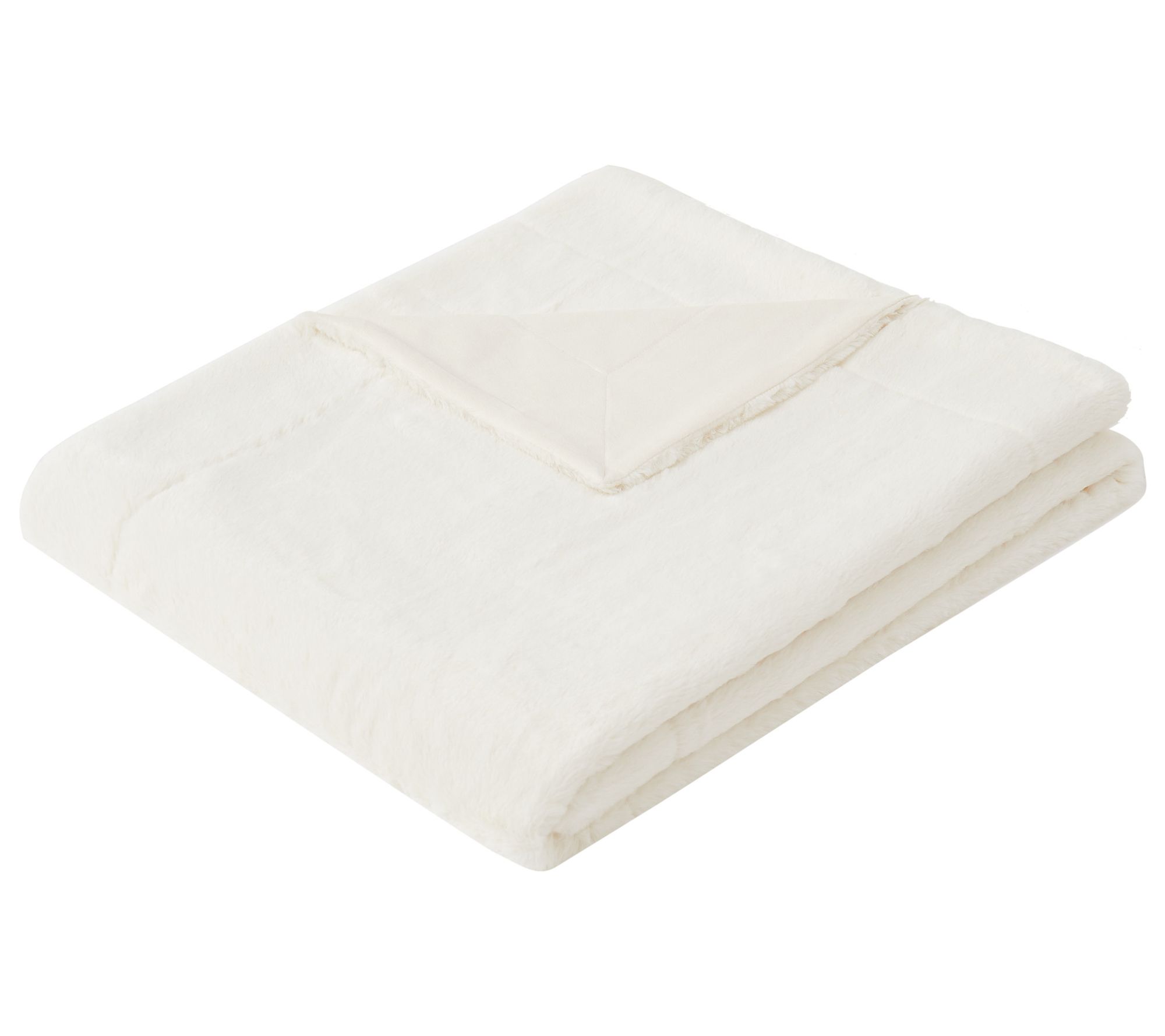 Vince Camuto Soft Faux Rabbit Fur 60x70 Throw i n Gift Box