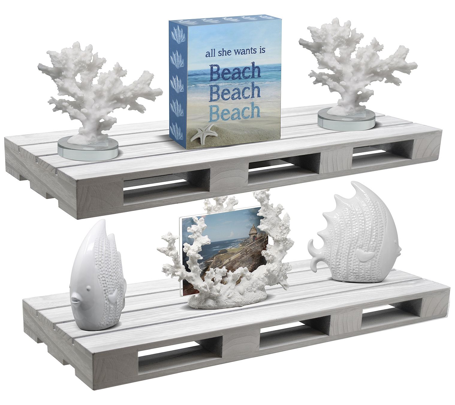 Sorbus Home Decor Floating Shelves, Set of 2