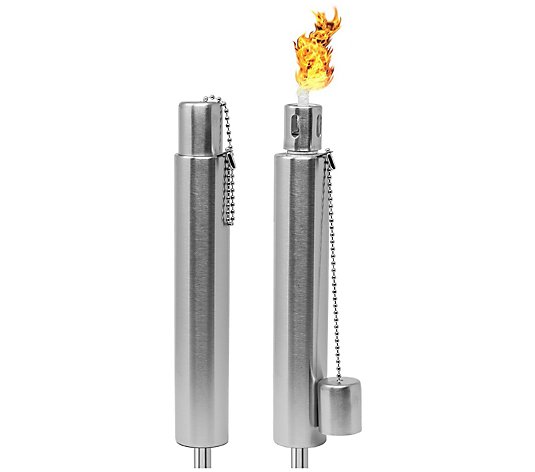 Stainless Steel 5 ft Outdoor Torch - 2 Pack