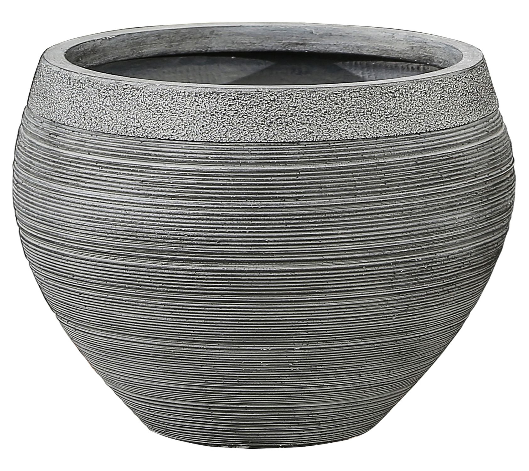 LuxenHome Gray Pottery Bowl Planter