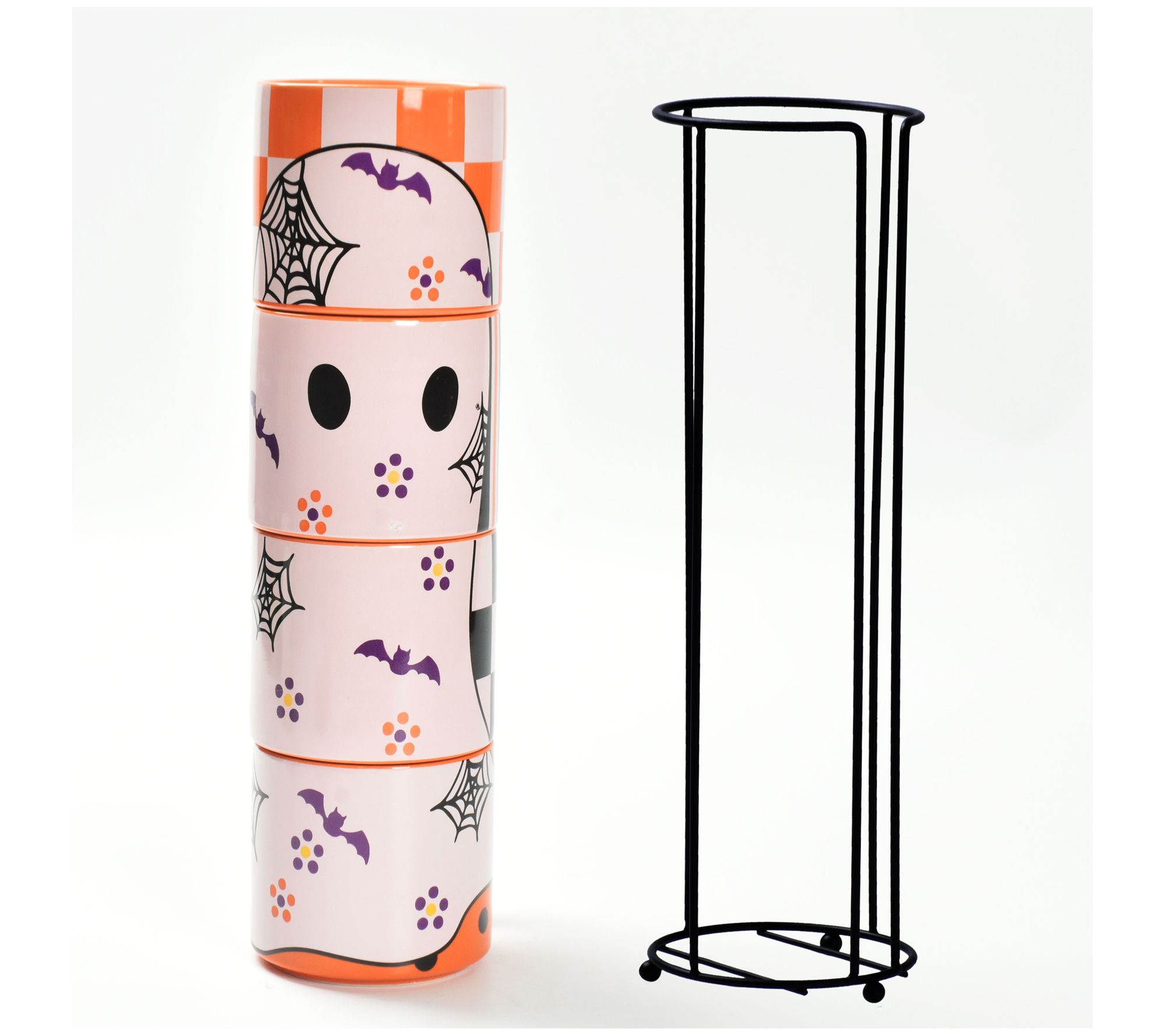 Temp-tations Seasonal Stacking Character Mugs with Wire Rack