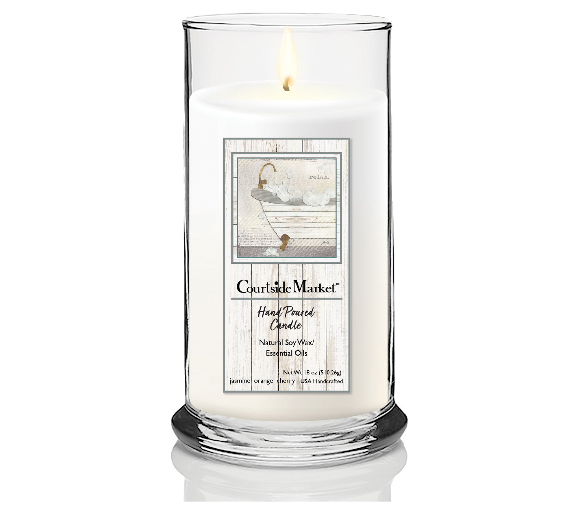 Courtside Market Bath I Status Candle Glass, 18oz