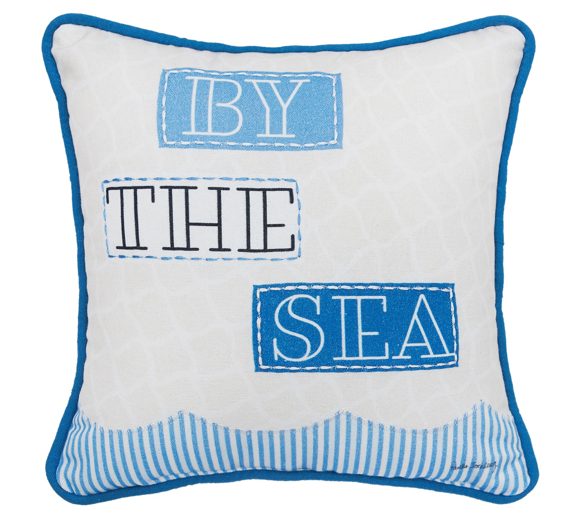 C&F Home 10" x 10" By The Sea Printed/AppliqueThrow Pillow