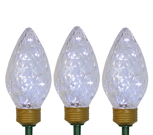 Northlight 3-ct Jumbo C9 Bulb Pathway Marker Lawn Stakes