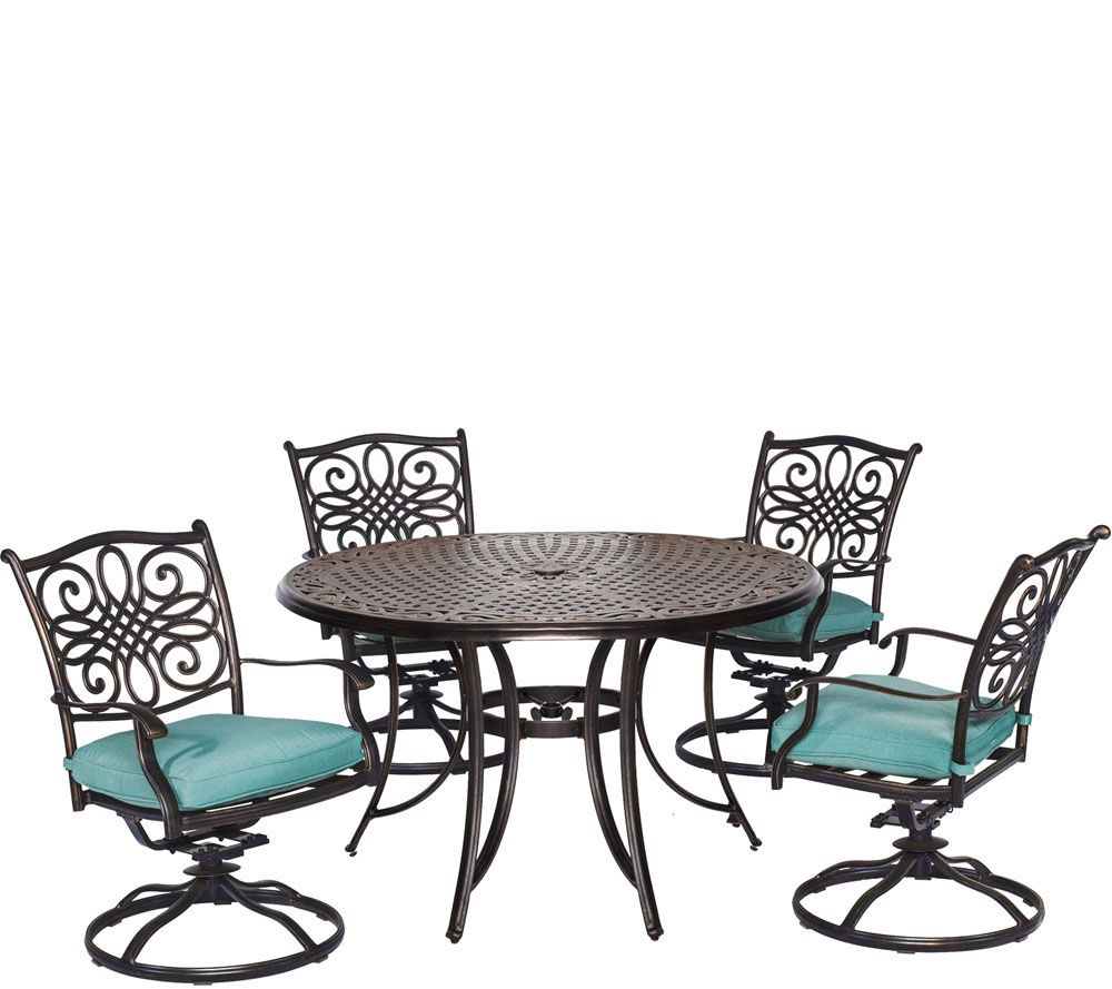Cambridge Seasons 5-Piece Dining Set with FourSwivel Rockers