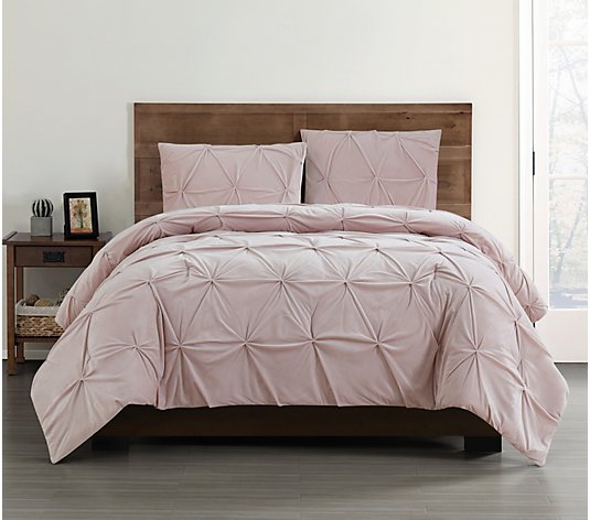 Truly Soft Everyday Pleated Velvet Full/Queen Comforter Set - QVC.com