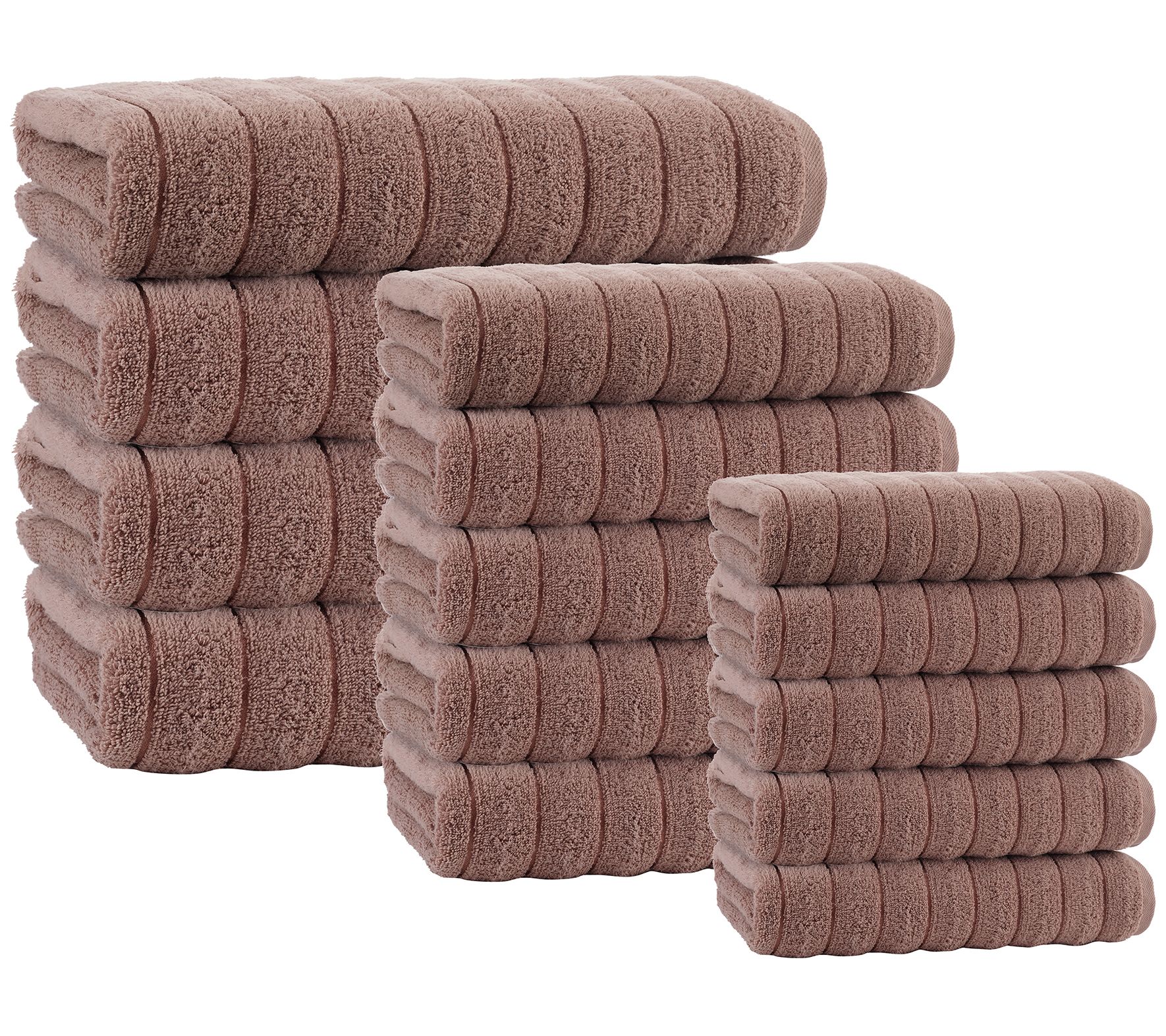 Vague Turkish Cotton 16-Piece Towel Set