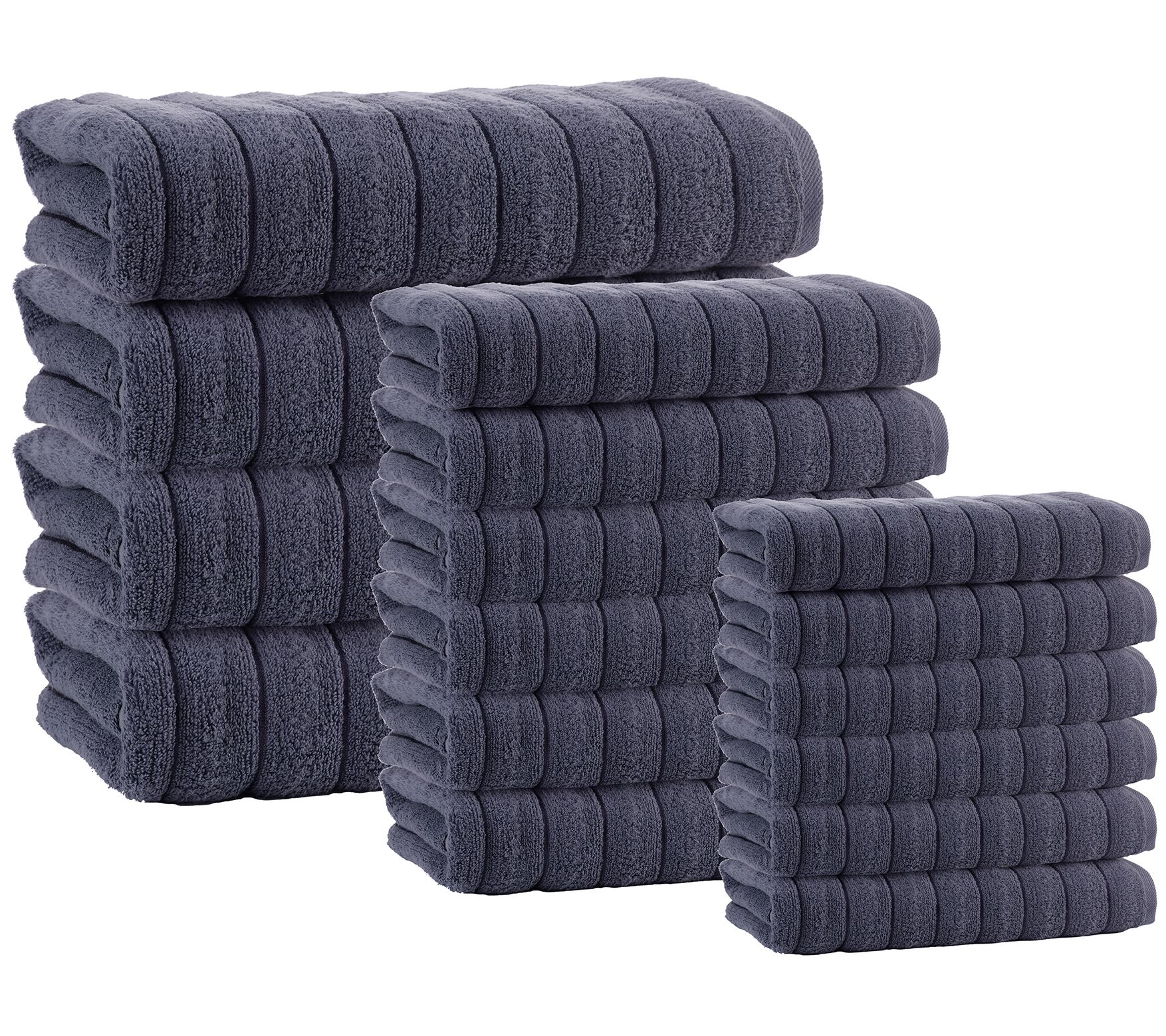 Vague Turkish Cotton 16-Piece Towel Set