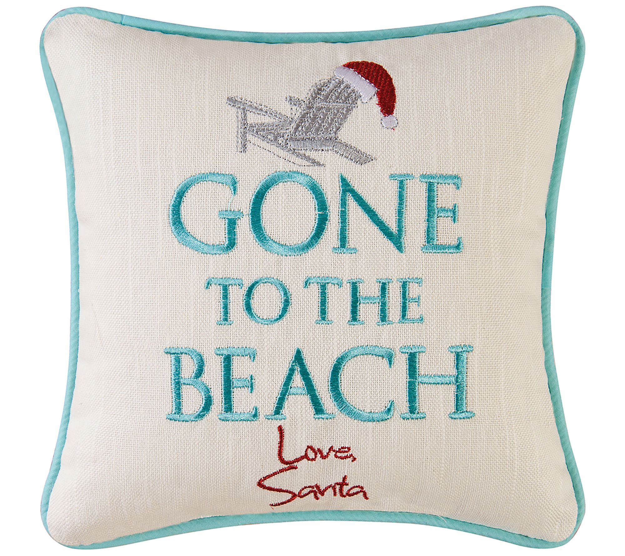 10" x 10" Gone To The Beach Pillow by C&F Home