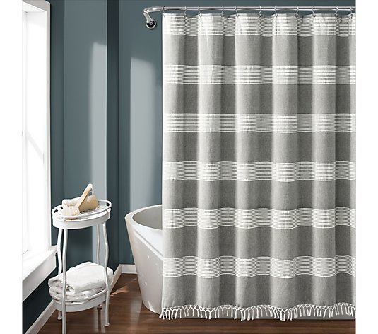 Tucker Stripe 72 X Shower Curtain, Qvc Shower Curtains