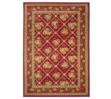 Lyndhurst Floral Lattice Power Loomed 4' x 6' Rug
