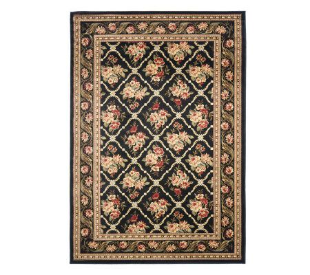 Lyndhurst Floral Lattice Power Loomed 4' x 6' Rug