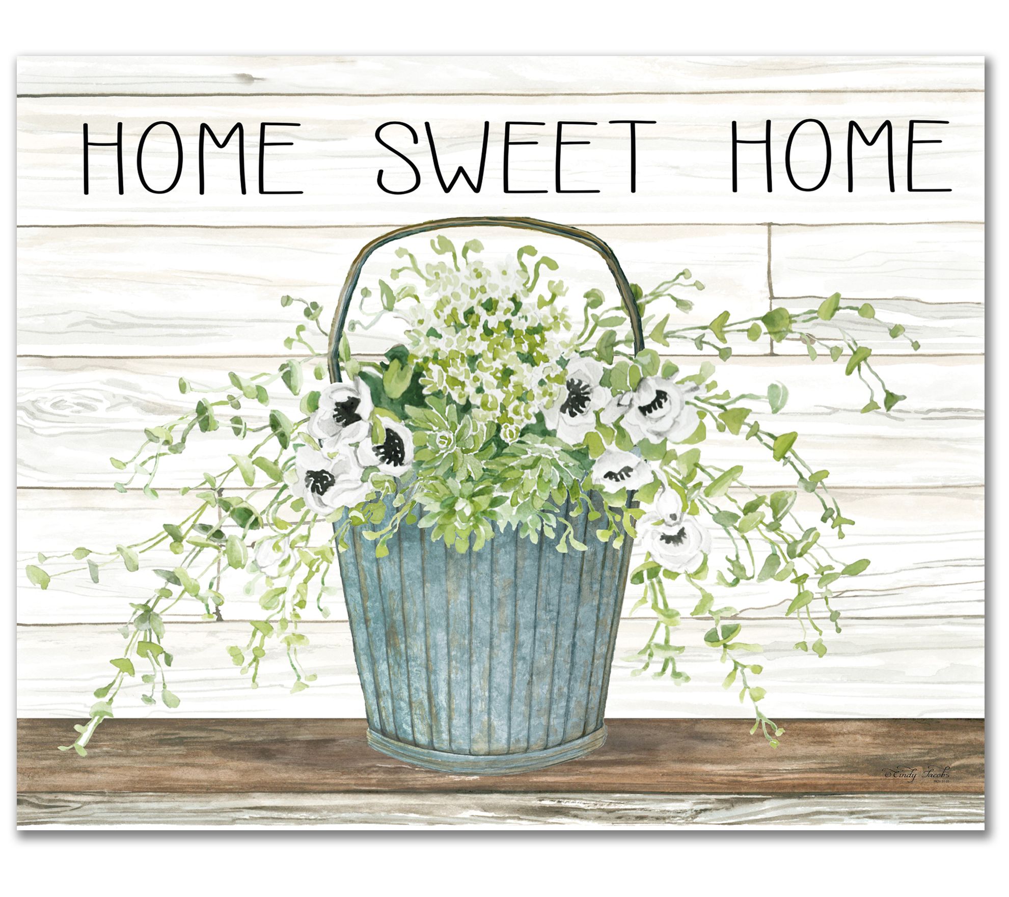 Courtside Market Galvanized Bucket 16" x 20" Canvas Wall Art