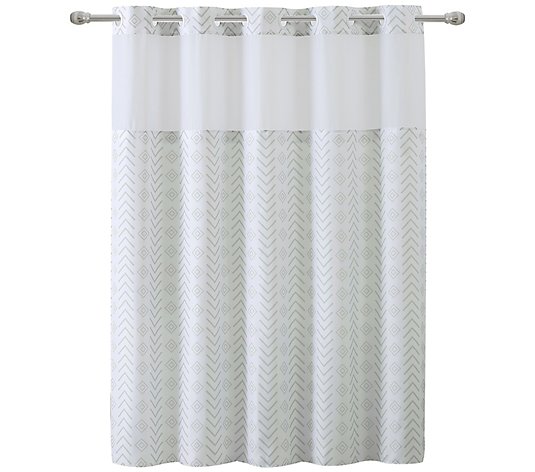 Hookless Tribal Shower Curtain With, Peva Hookless Shower Curtain