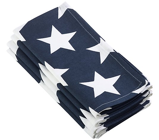 Star Spangled American Flag Napkins by ValerieSet of 4