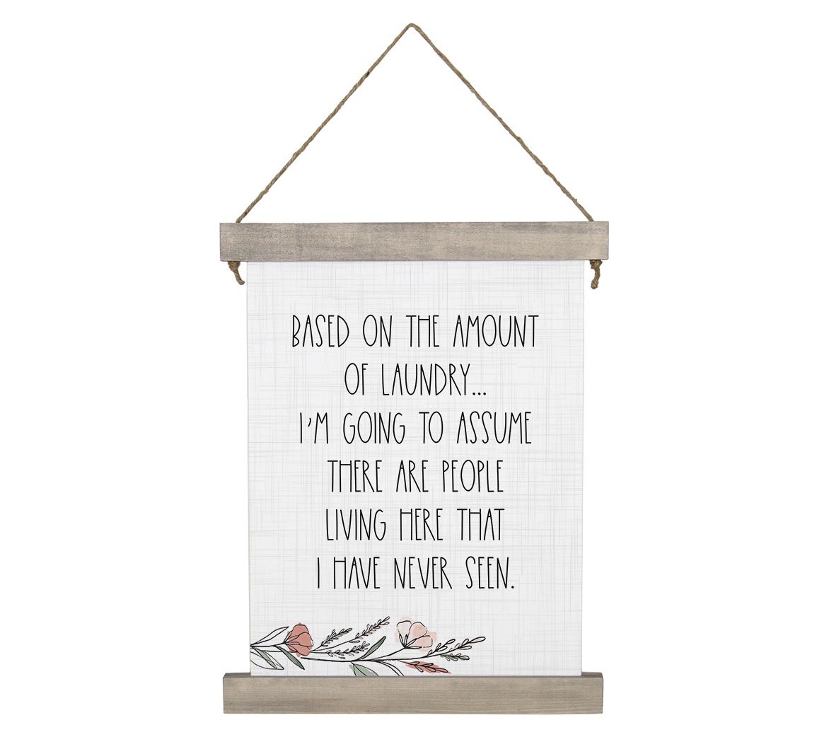 Sincere Surroundings 27.5" Amount Of Laundry Haging Canvas