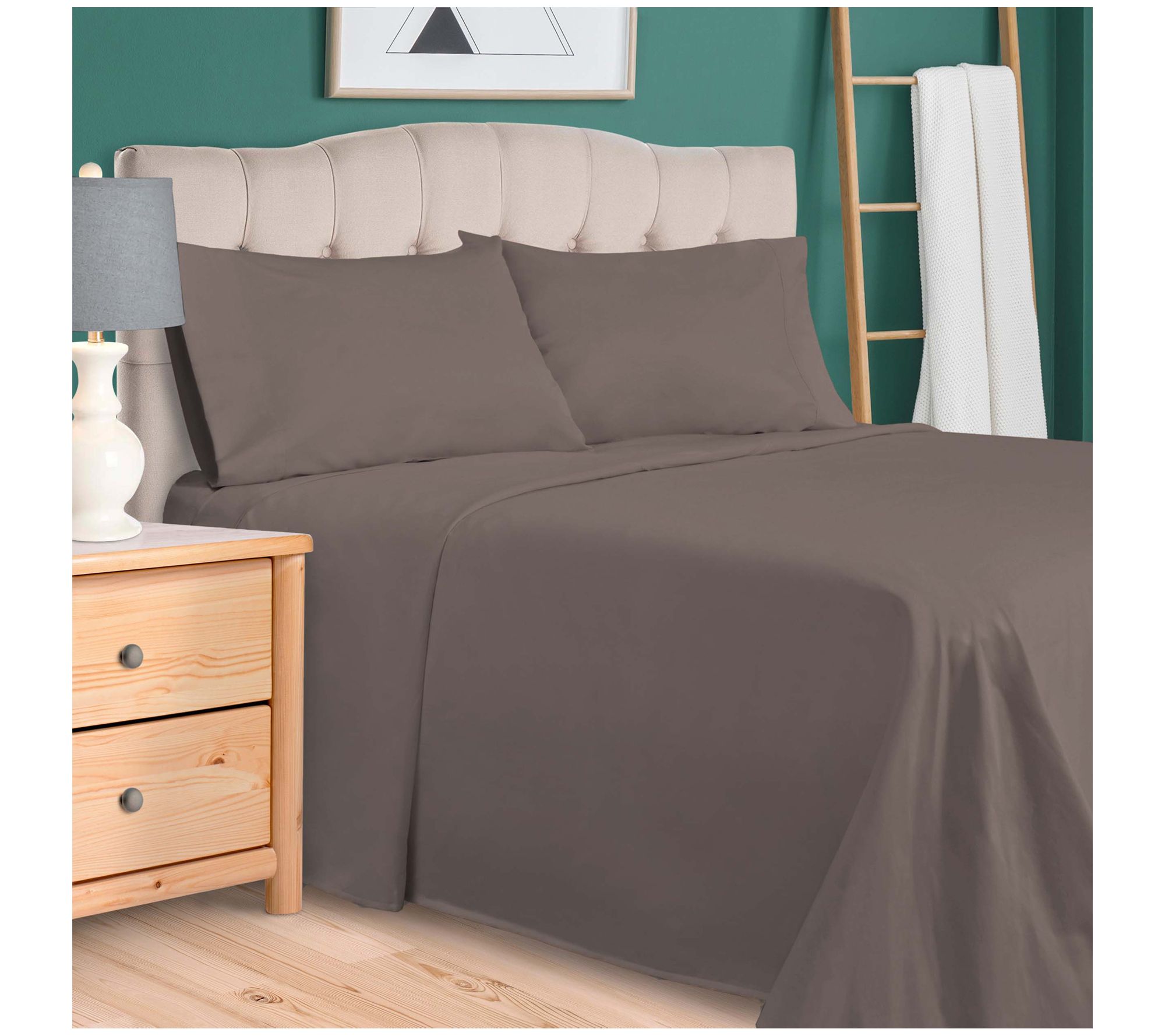 Superior Egypti an Cotton Solid 800-TC Sheet S et-  Full