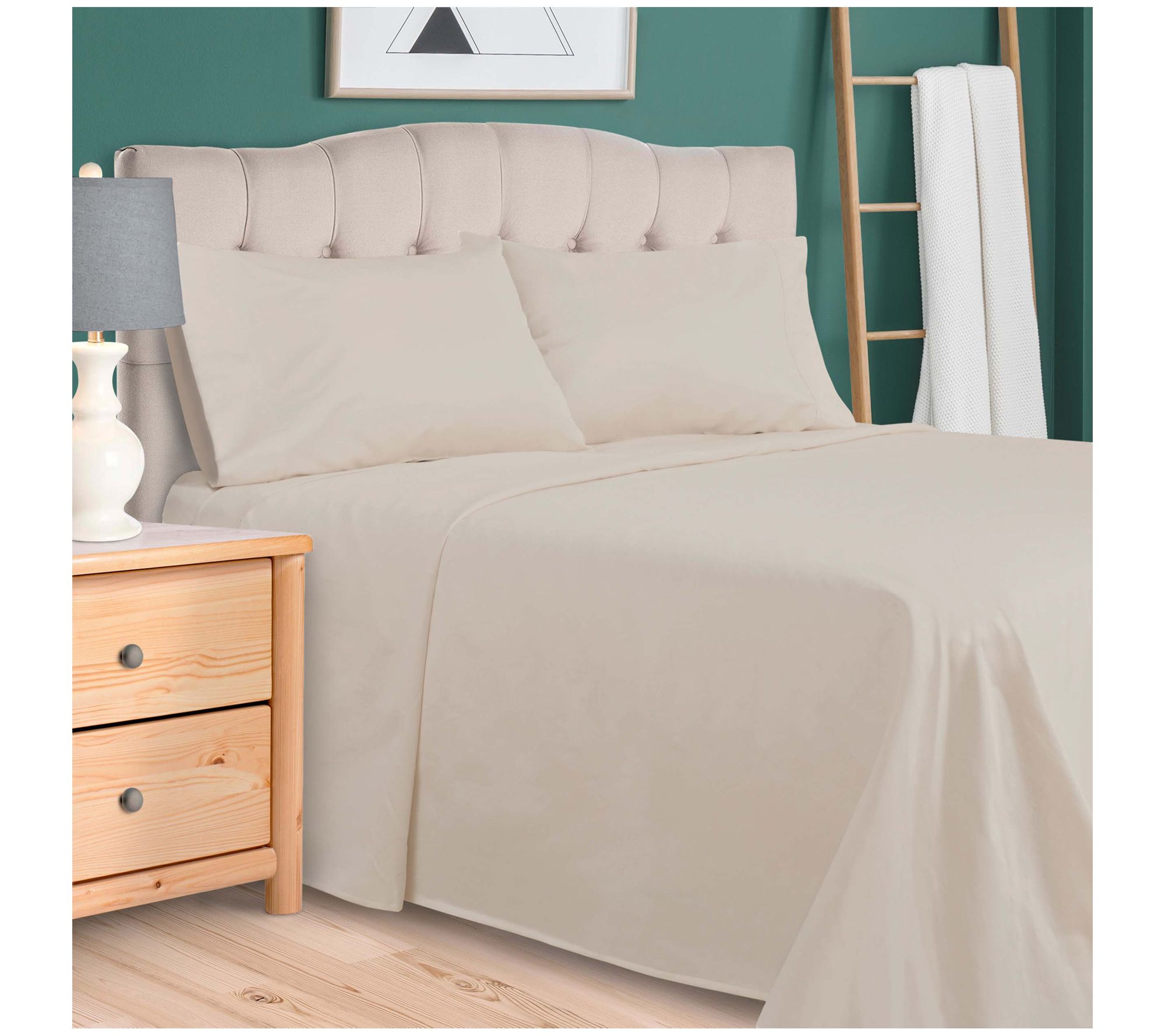 Superior Egypti an Cotton Solid 800-TC Sheet S et-  Full