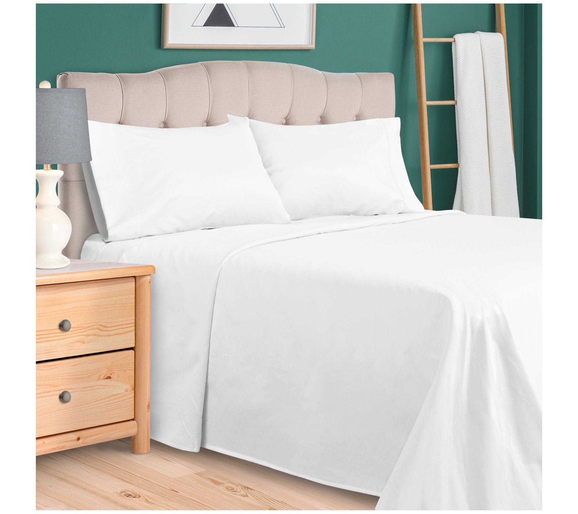 Superior Egypti an Cotton Solid 800-TC Sheet S et-  Full