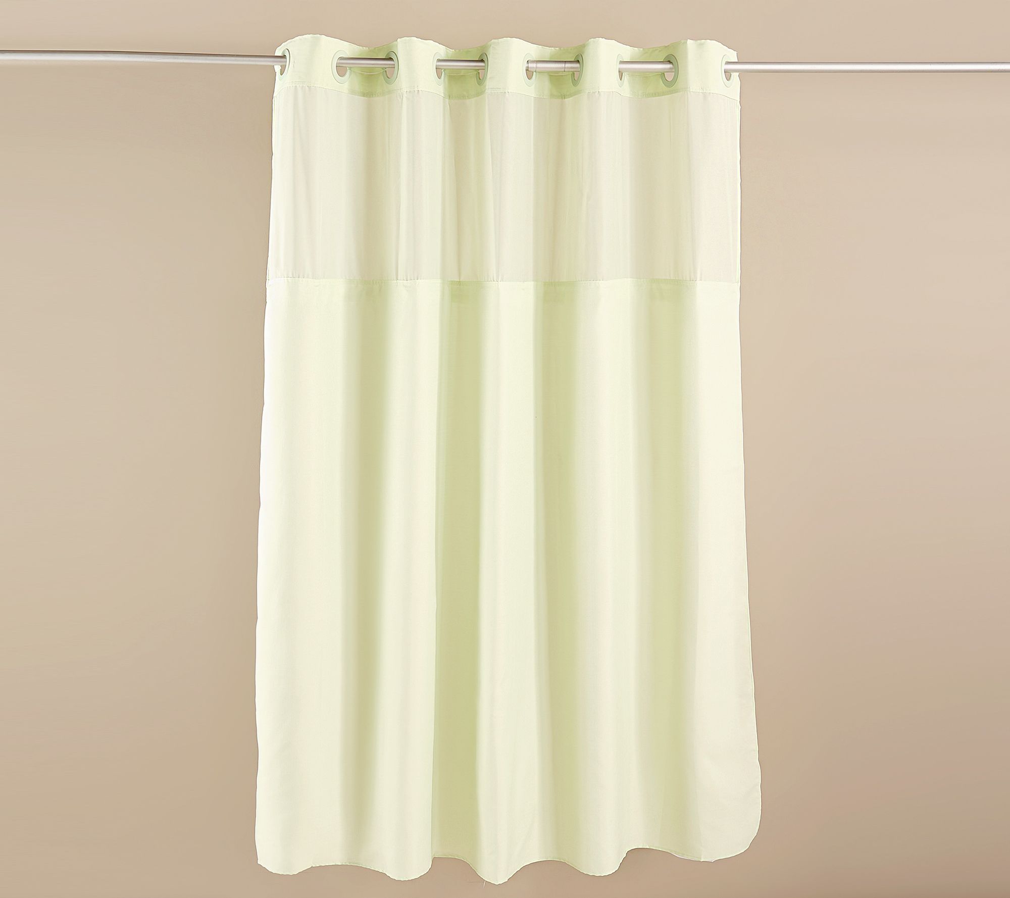 Hookless Striped Shower Curtain with Window and Liner on QVC 