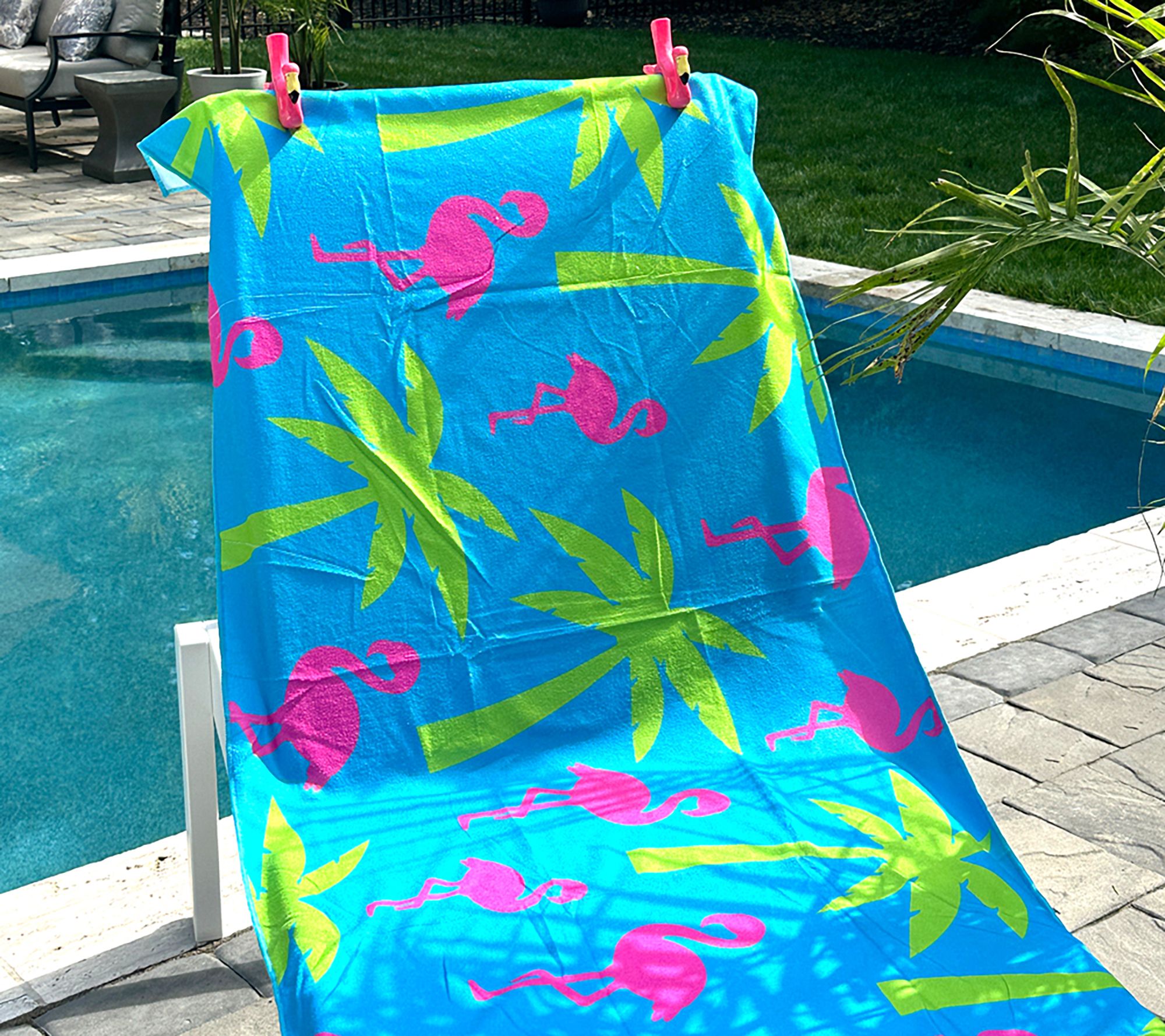 Beach Towel Clearance Towels 60 X 30 in Flamingo Pool Swimming Soft Towels  for A