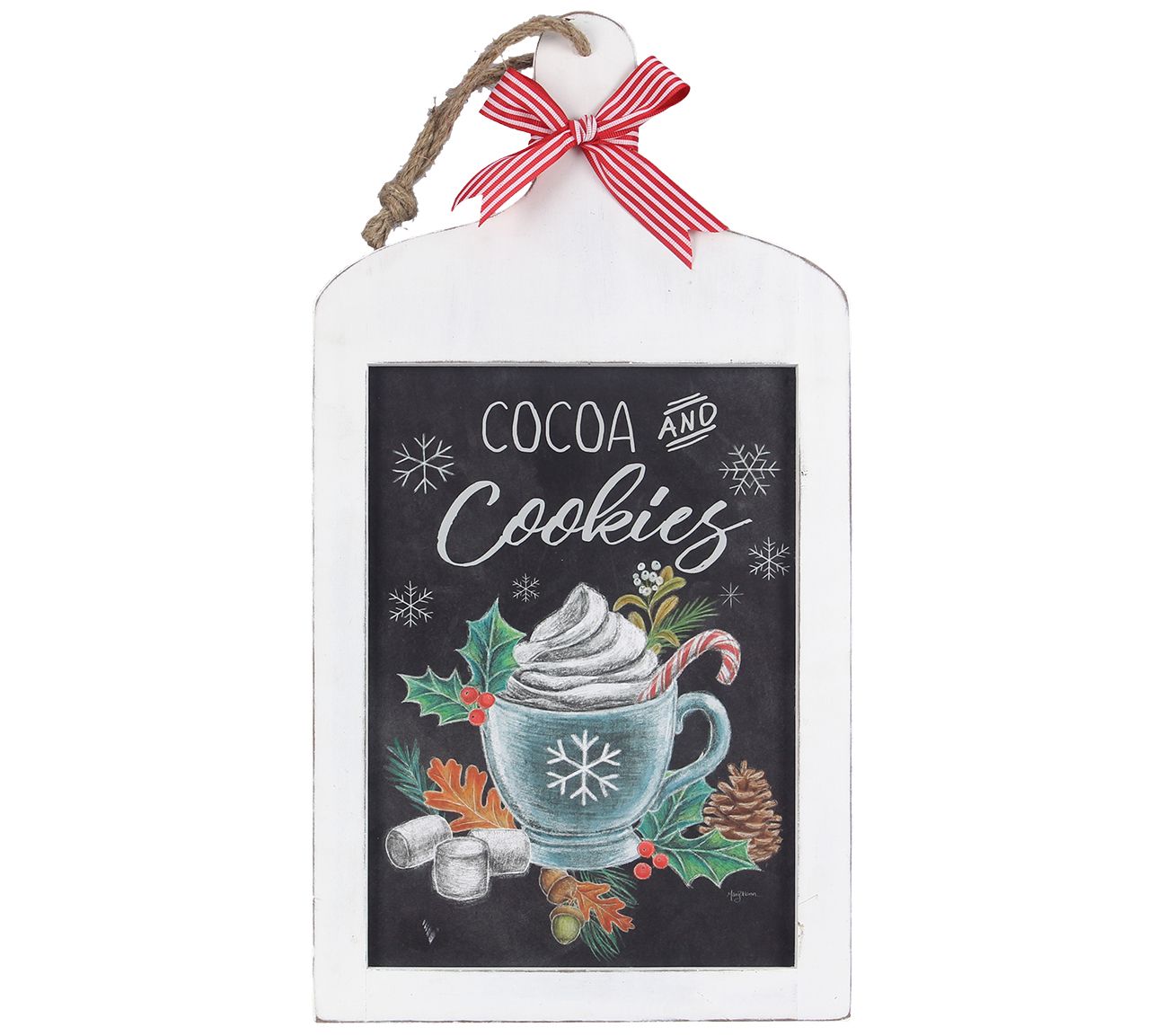 Young's Cocoa and Cookies Breadboard Shaped Sign