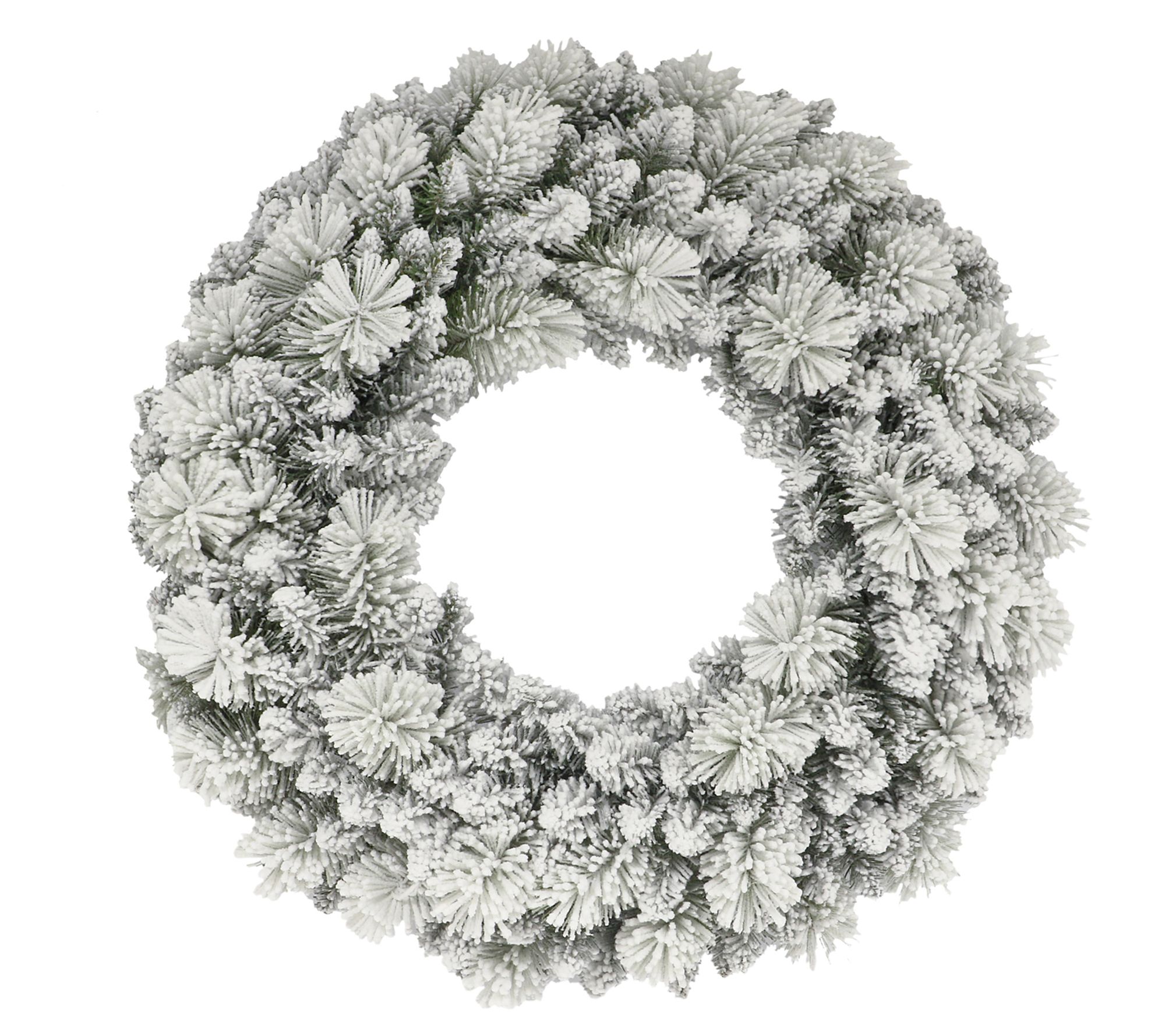 Puleo 32" Flocked Spruce Wreath 260 Tips