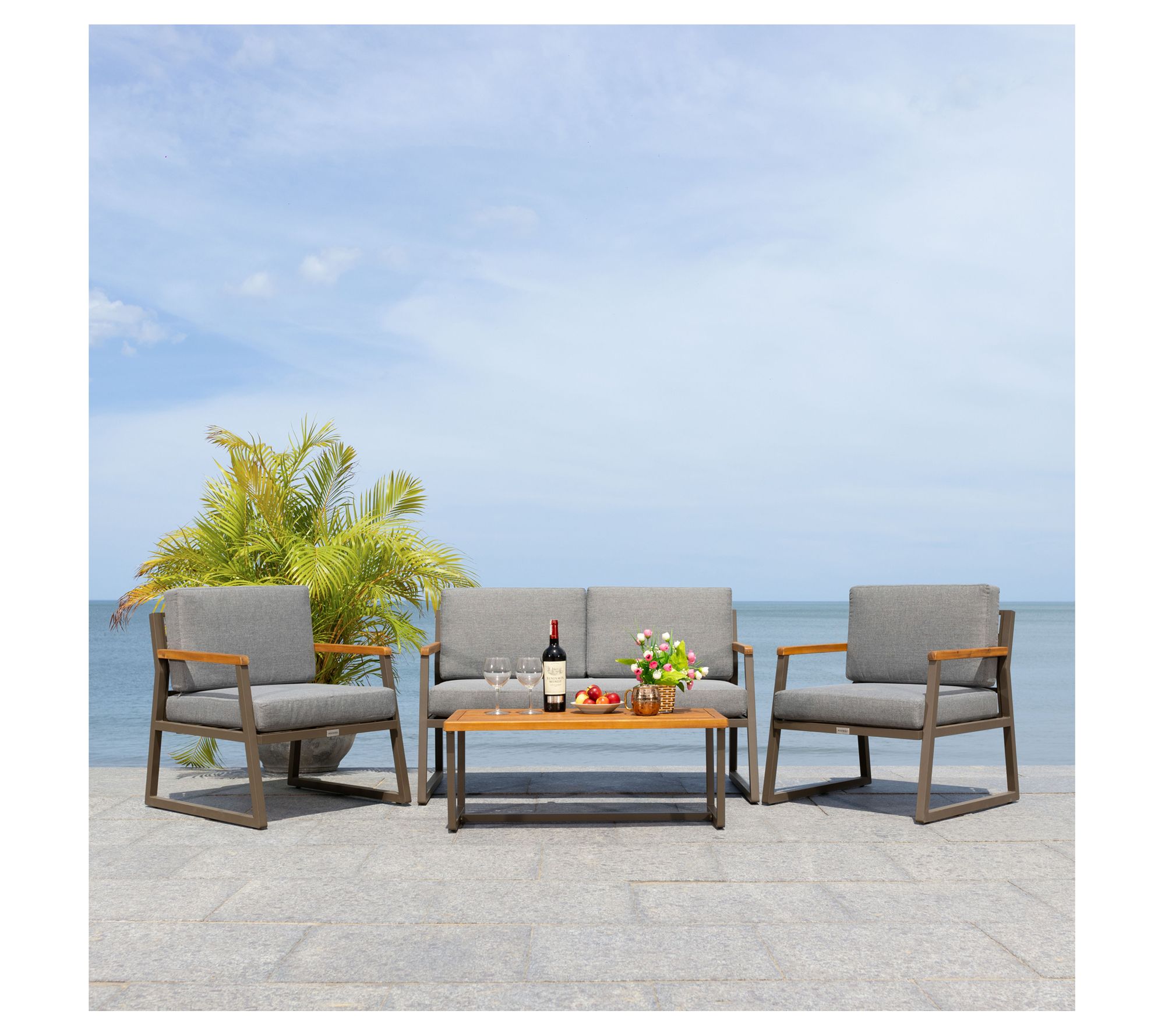 Safavieh Randolph 4 Piece Living Set