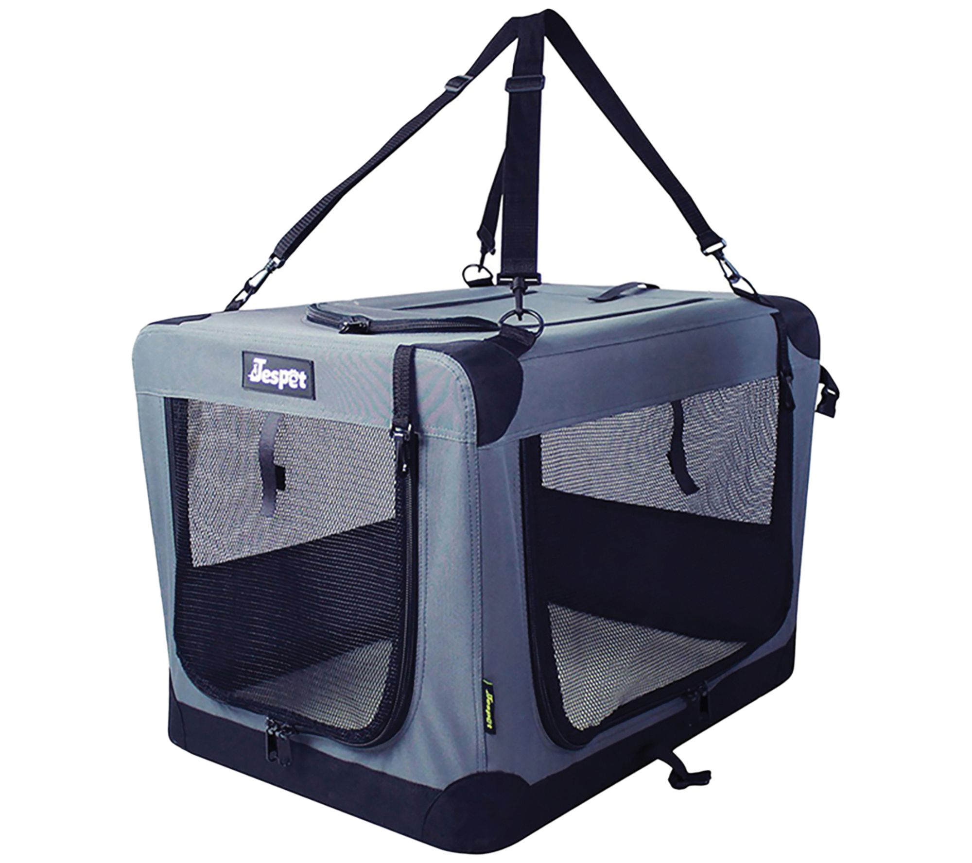 Jespet 3-Door Soft-Sided Folding Travel Pet Cra te (Small)