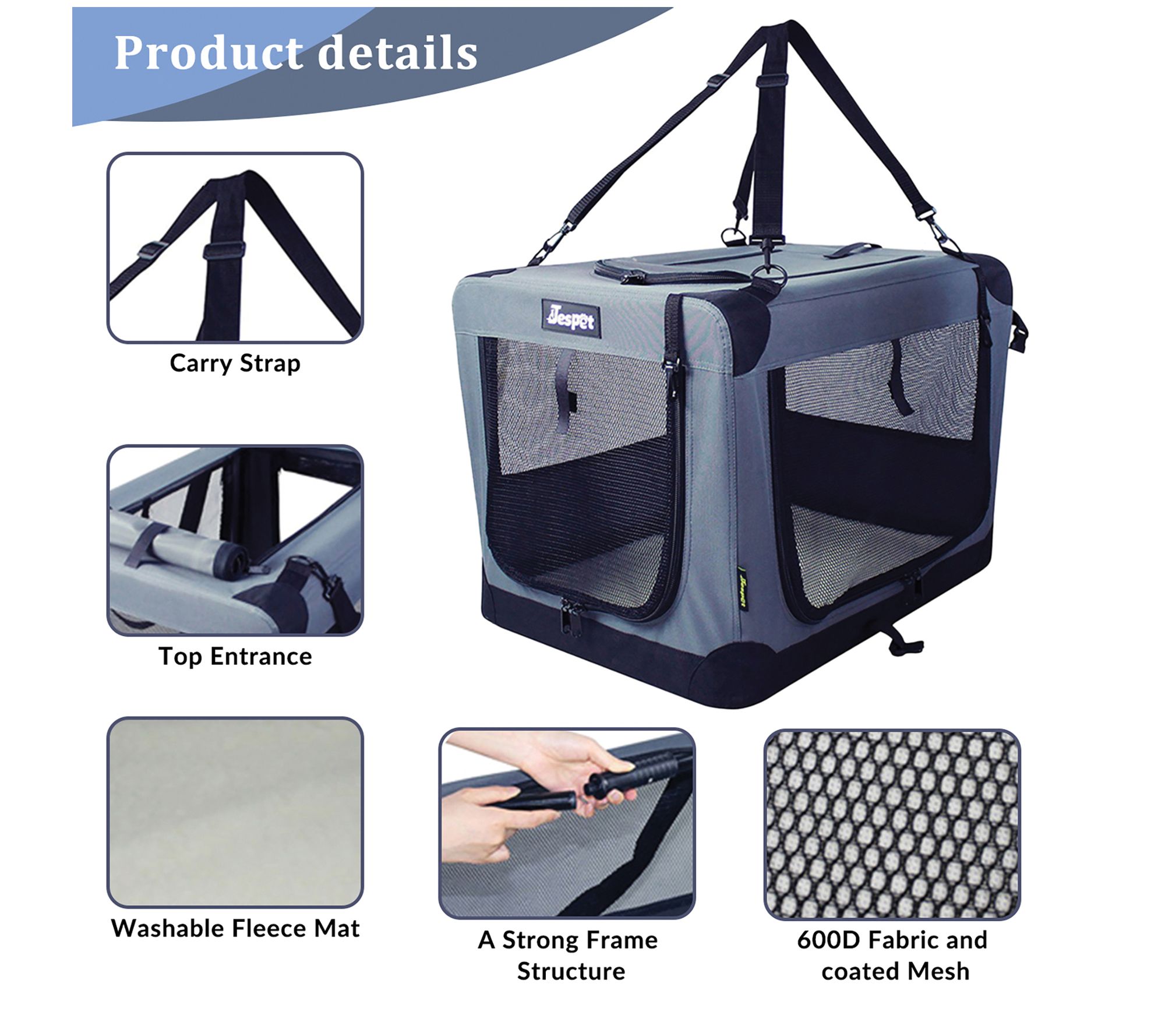 Elitefield 3 door folding dog outlet crate