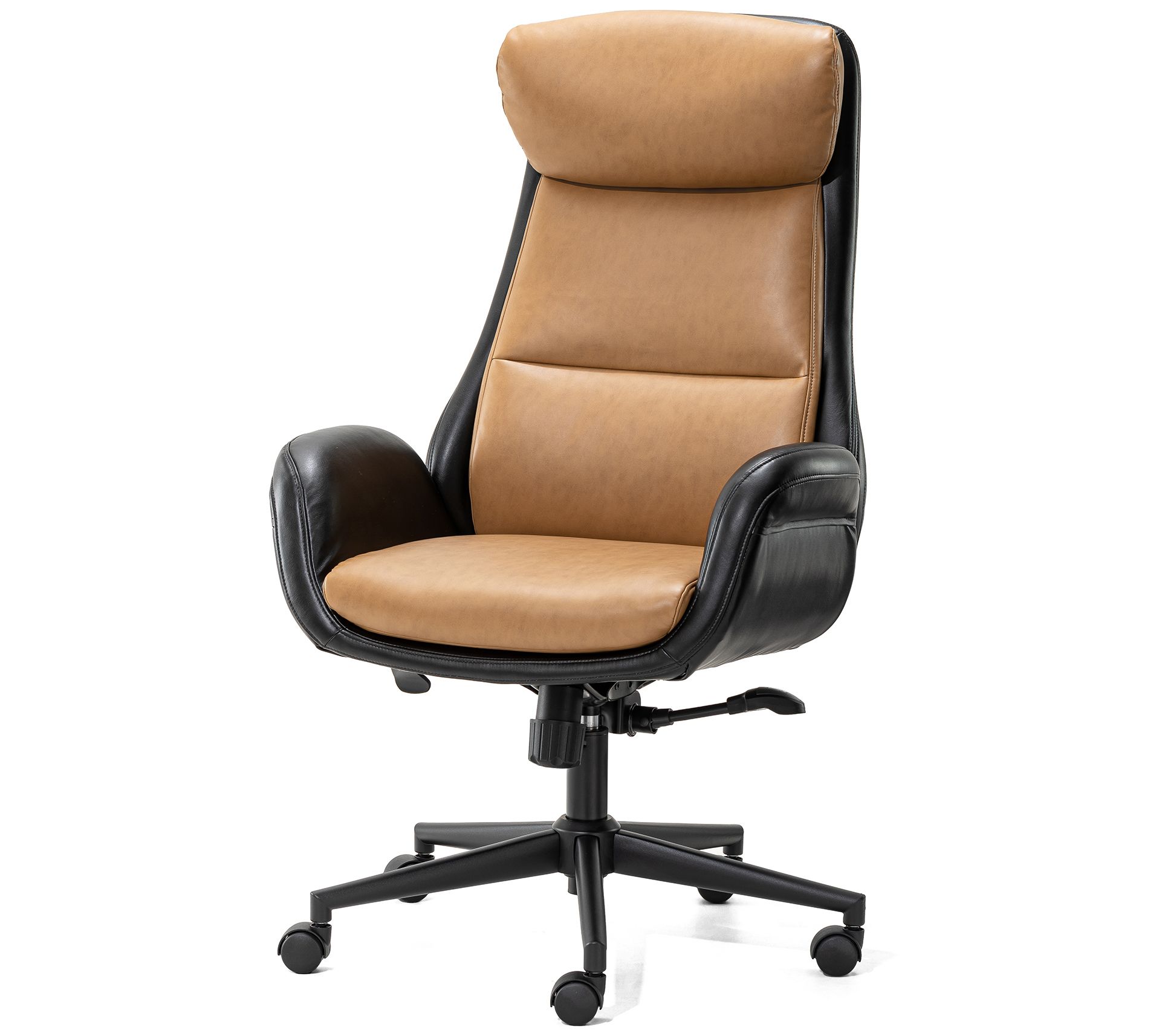 Glitzhome Two Toned Gaslift Height Adjust Swivel Office Chair