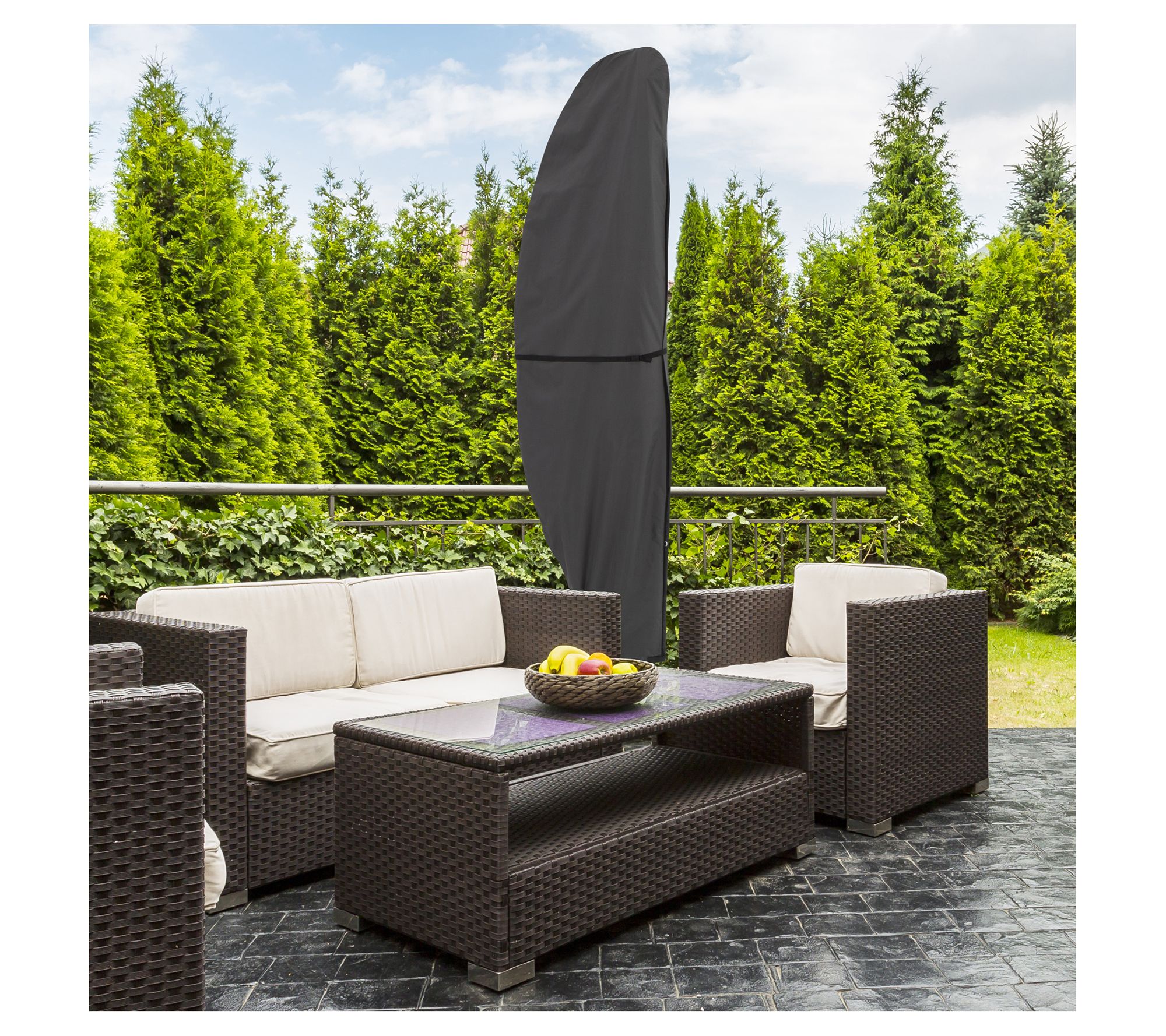 Pure Garden Waterproof Offset Umbrella Cover 11 .5 Ft Round